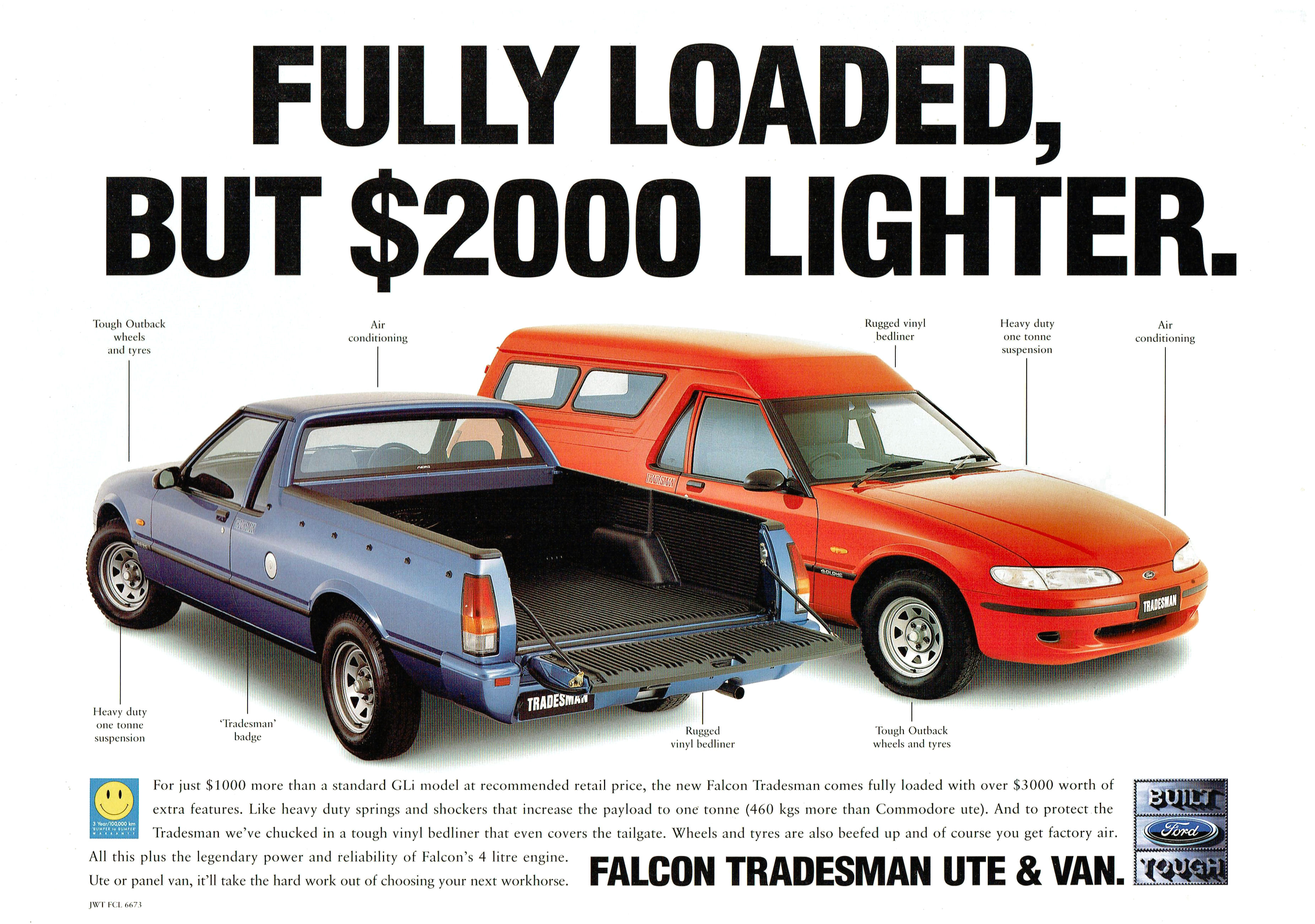 1996 Ford XH Falcon Tradesman Ute _ Van (Aus)-01