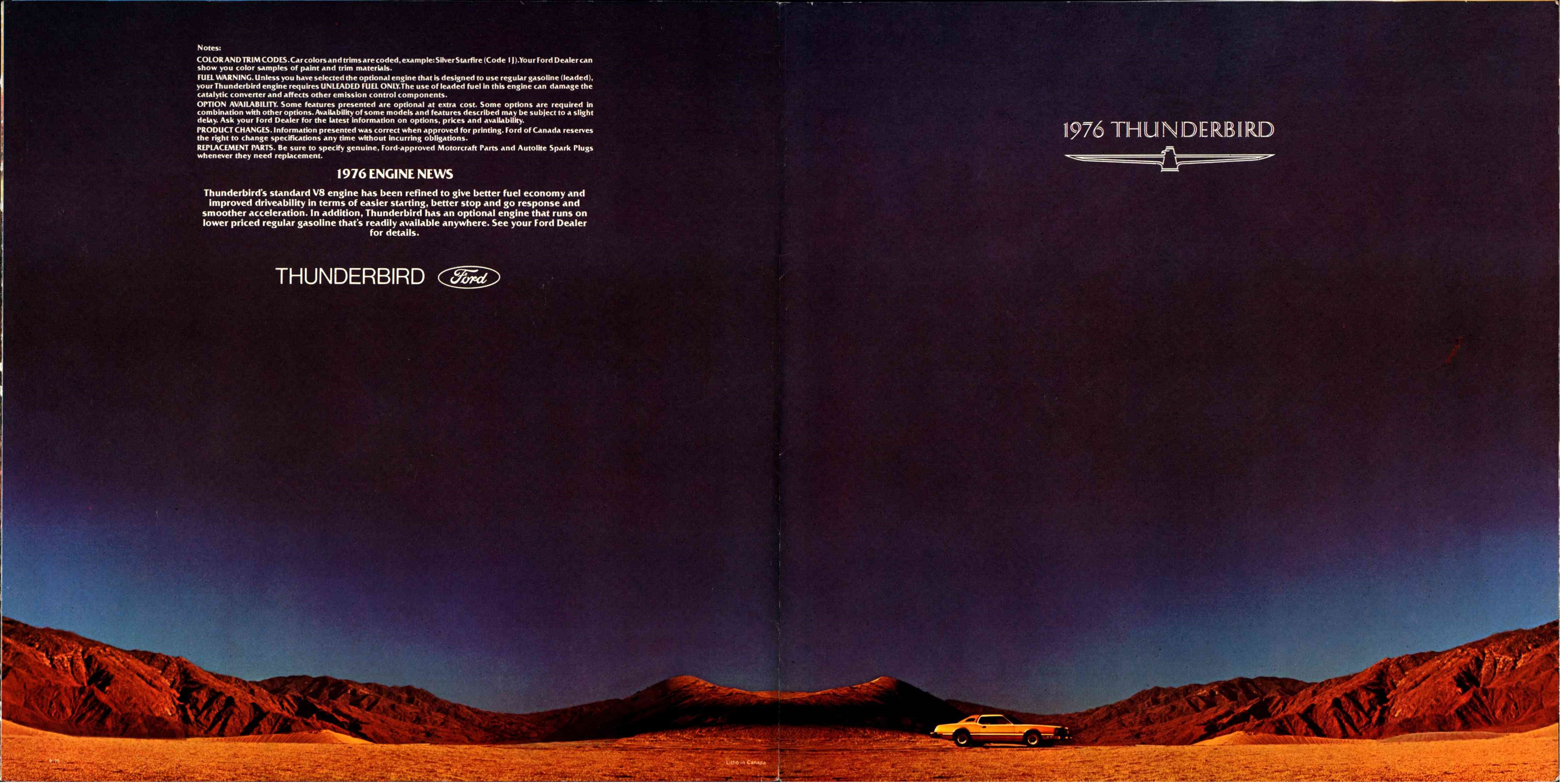 1976 Ford Thunderbird Brochure Canada 08-01