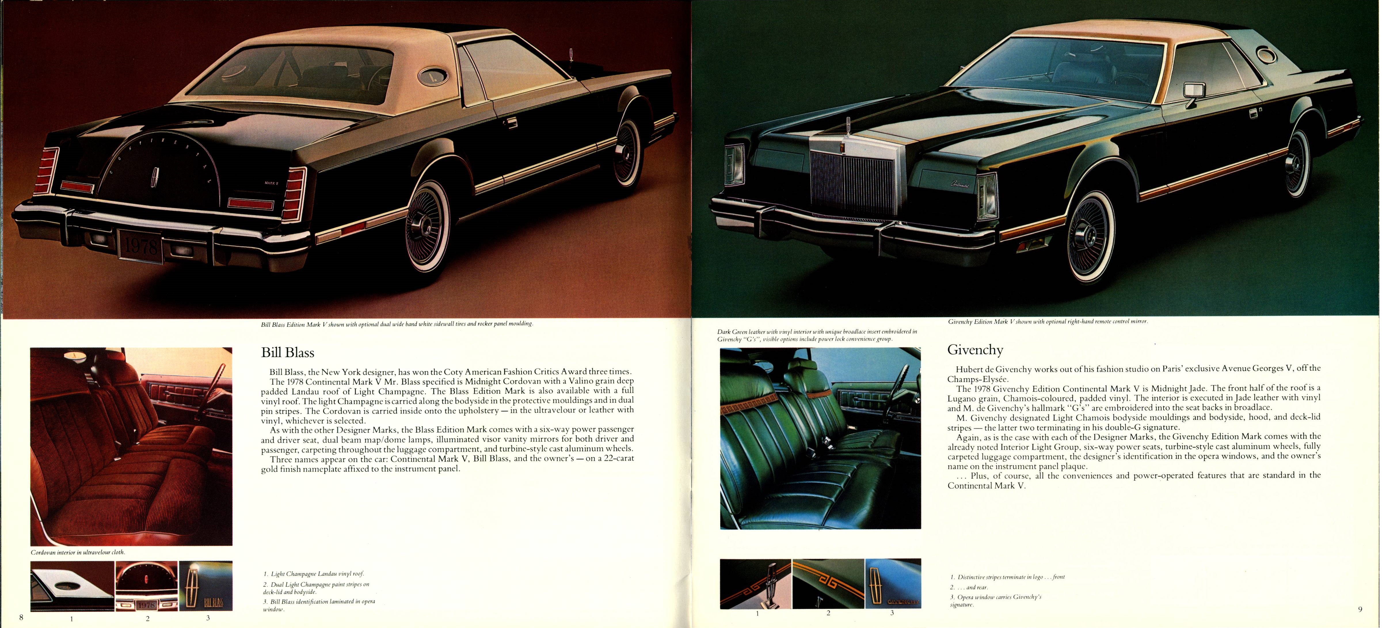 1978 Lincoln Continental & Mark V  Brochure (Cdn) 08-09