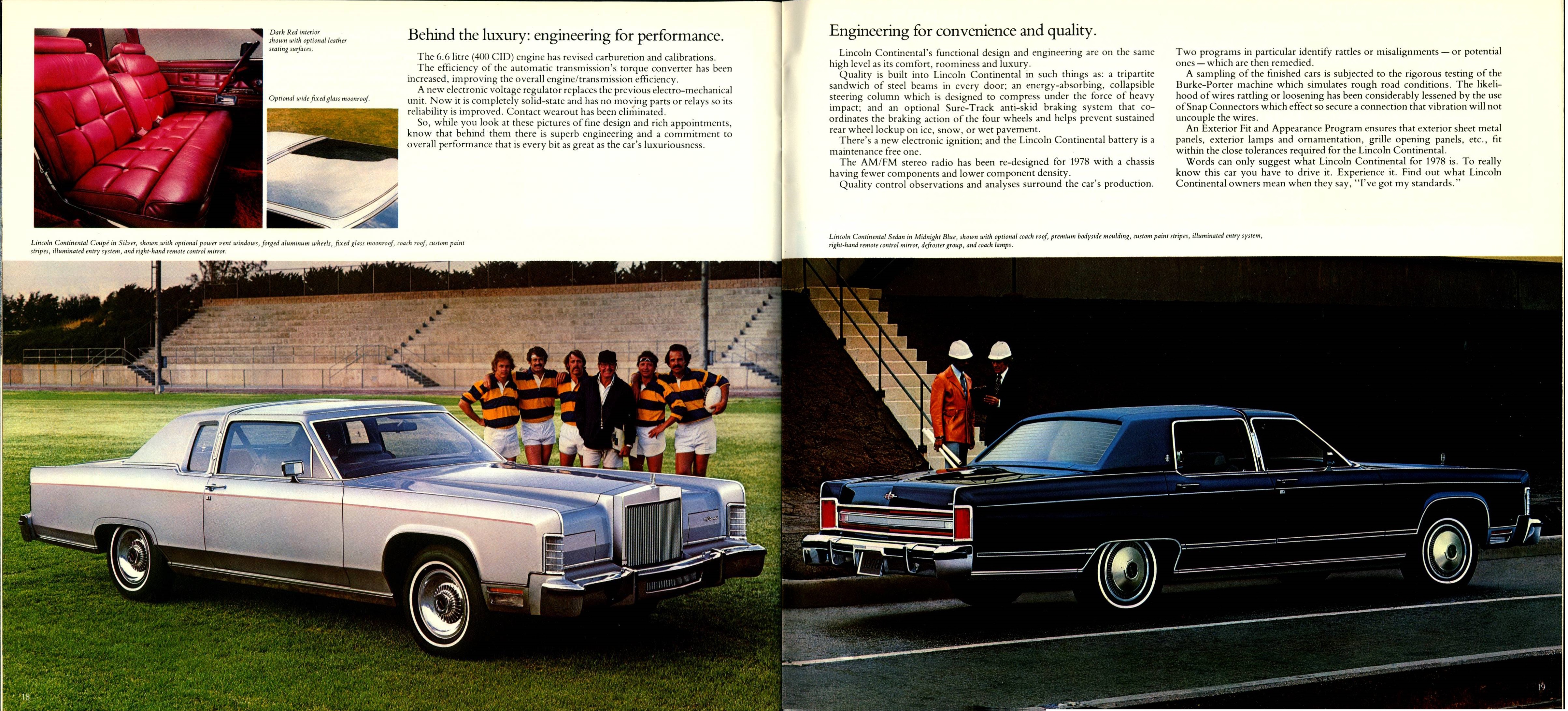 1978 Lincoln Continental & Mark V  Brochure (Cdn) 18-19