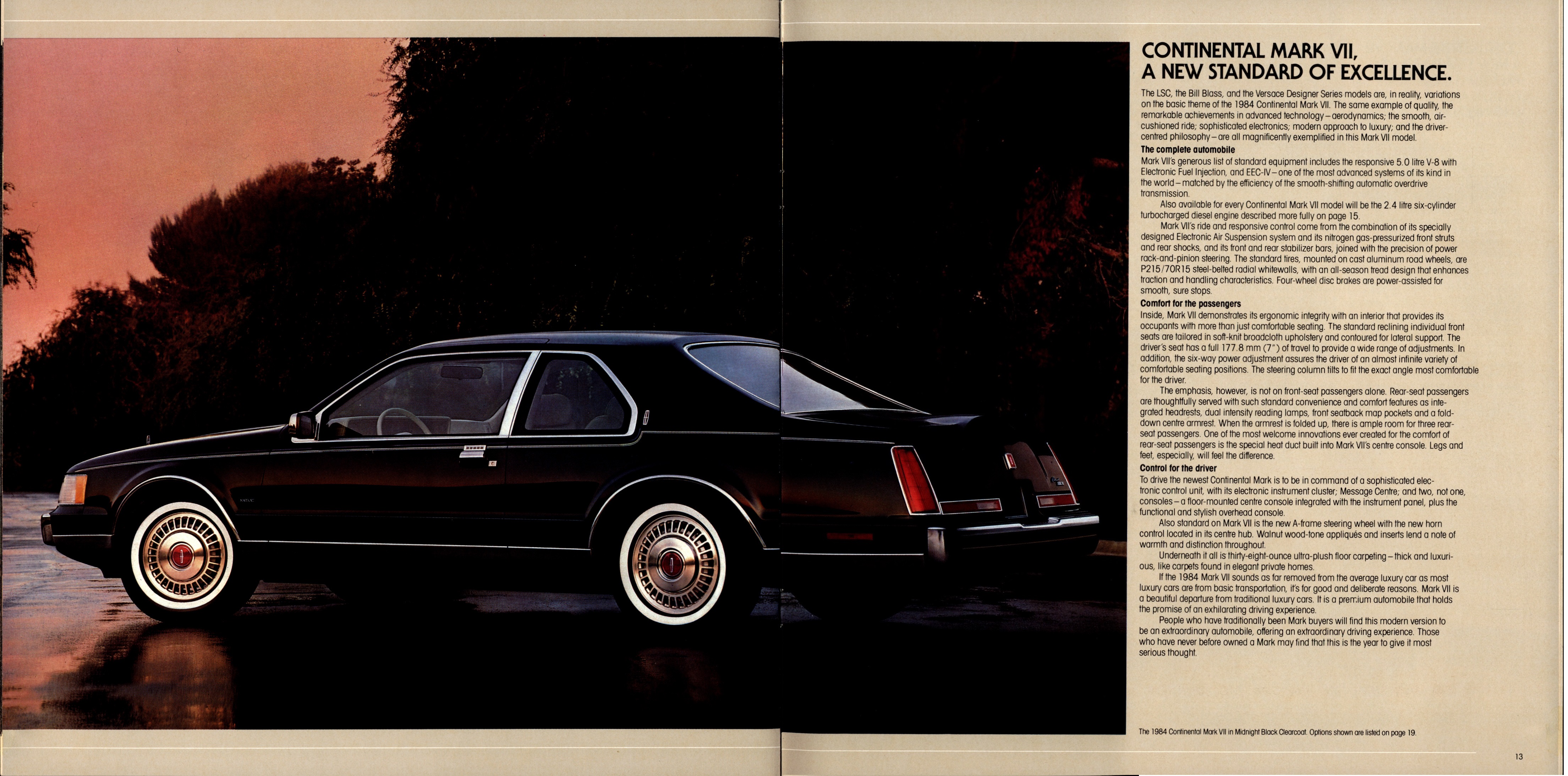 1984 Lincoln Continental Mark VII  Brochure (Cdn) 12-13