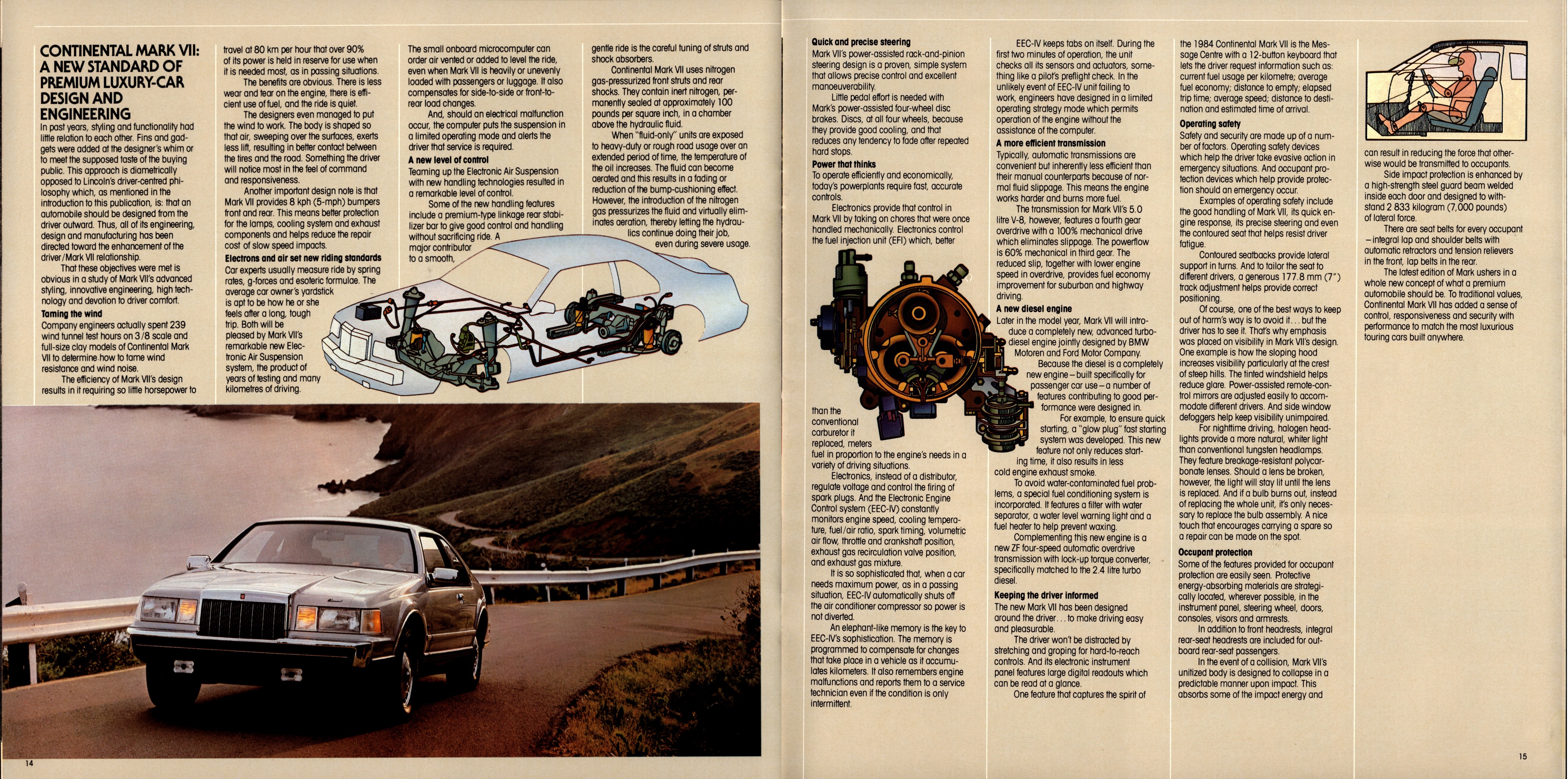1984 Lincoln Continental Mark VII  Brochure (Cdn) 14-15