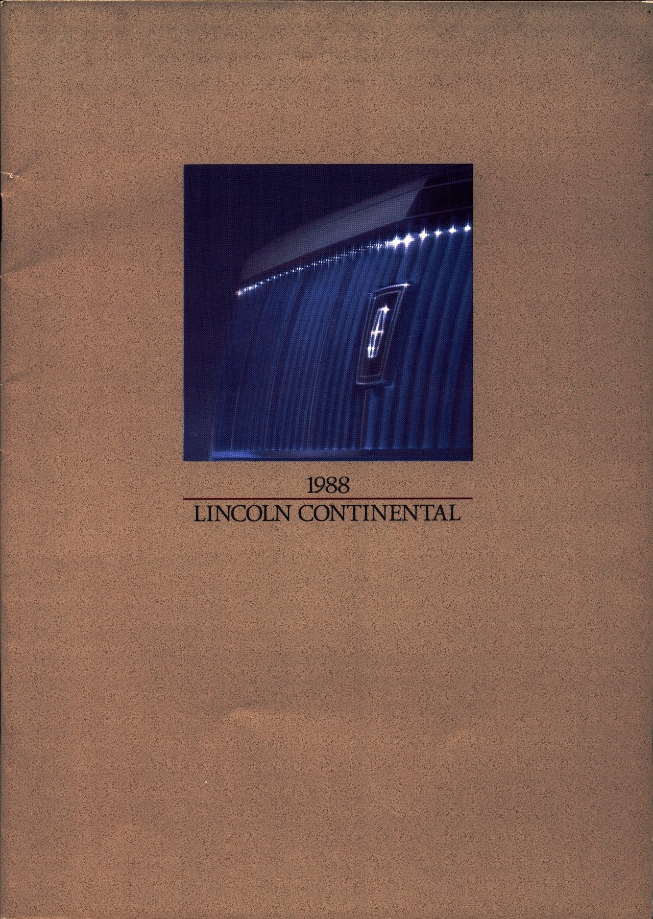 1988 Lincoln Continental Prestige Brochure 01