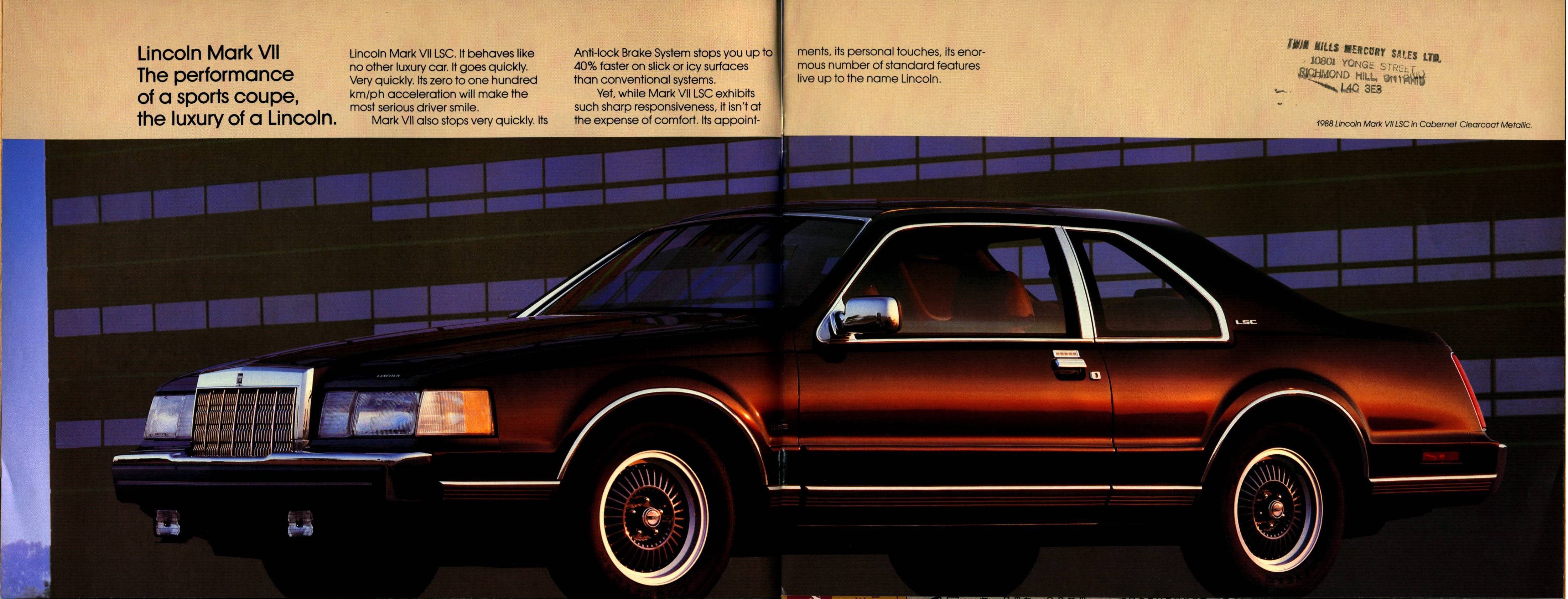 1988 Lincoln Mark VII Brochure Canada 02-03