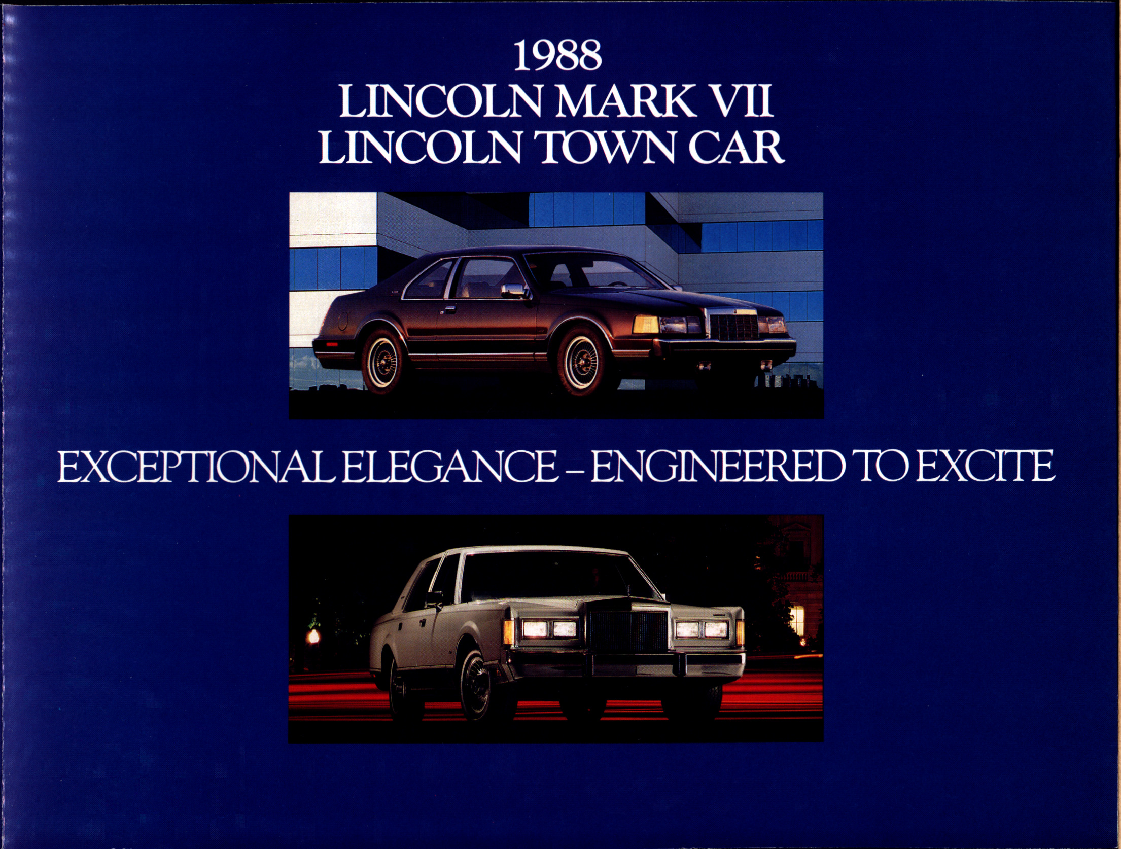 1988 Lincoln Mark VII & Town Car Folder Canada 01