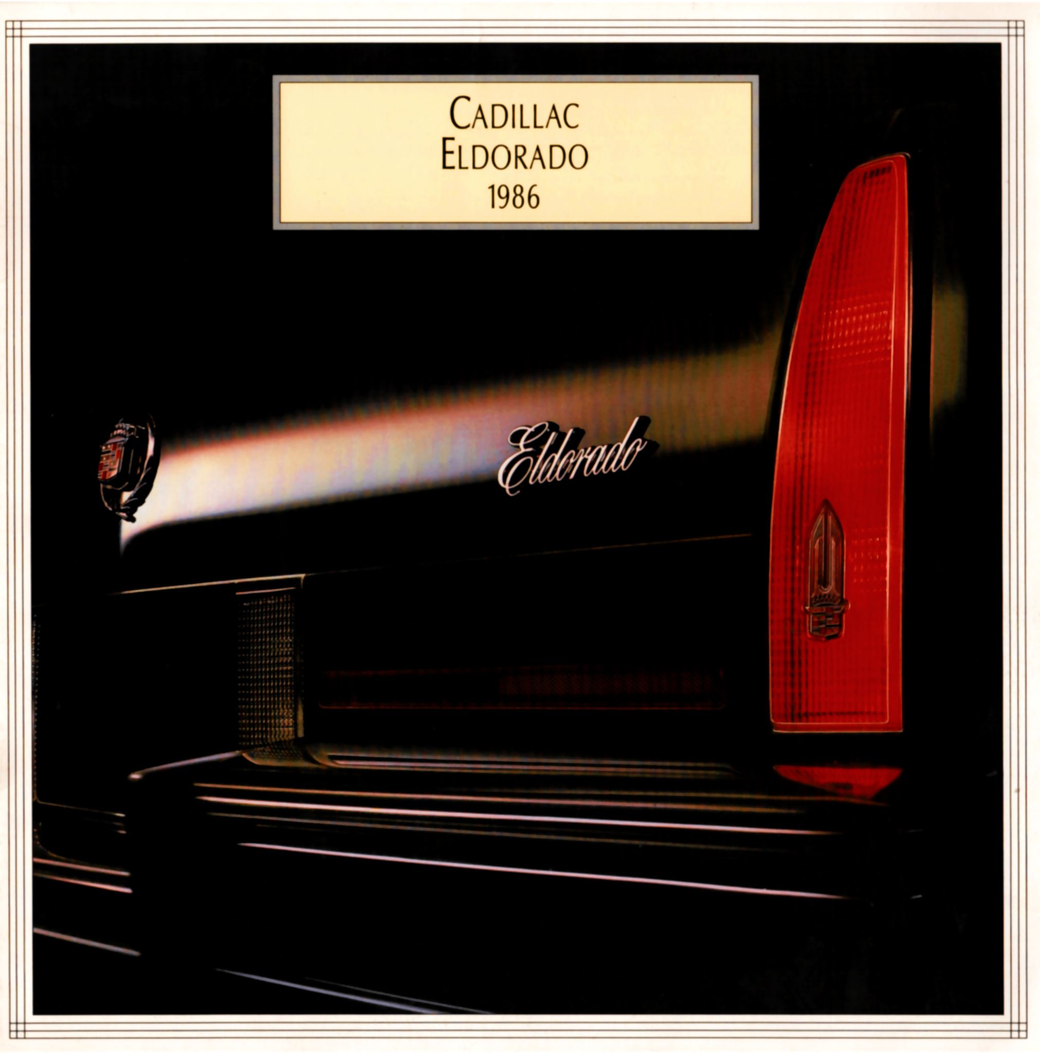 1986 Cadillac Eldorado Brochure (Cdn) 01