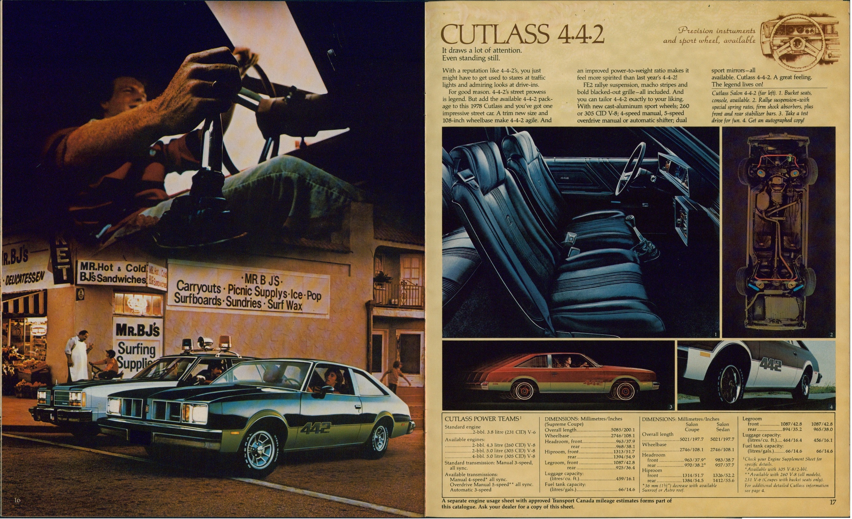 1978 Oldsmobile Cutlass & Omega Brochure Canada 16-17
