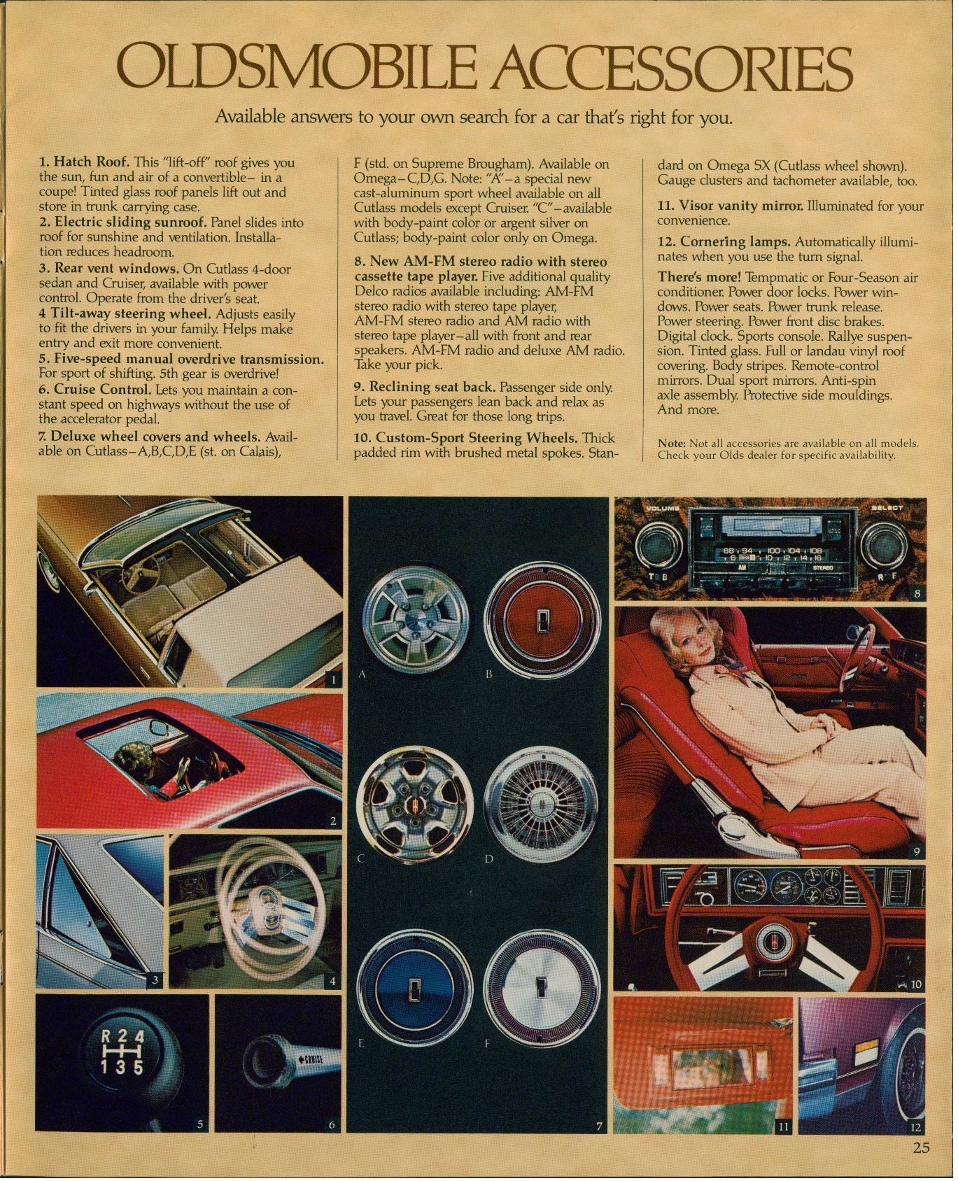 1978 Oldsmobile Cutlass & Omega Brochure Canada 25