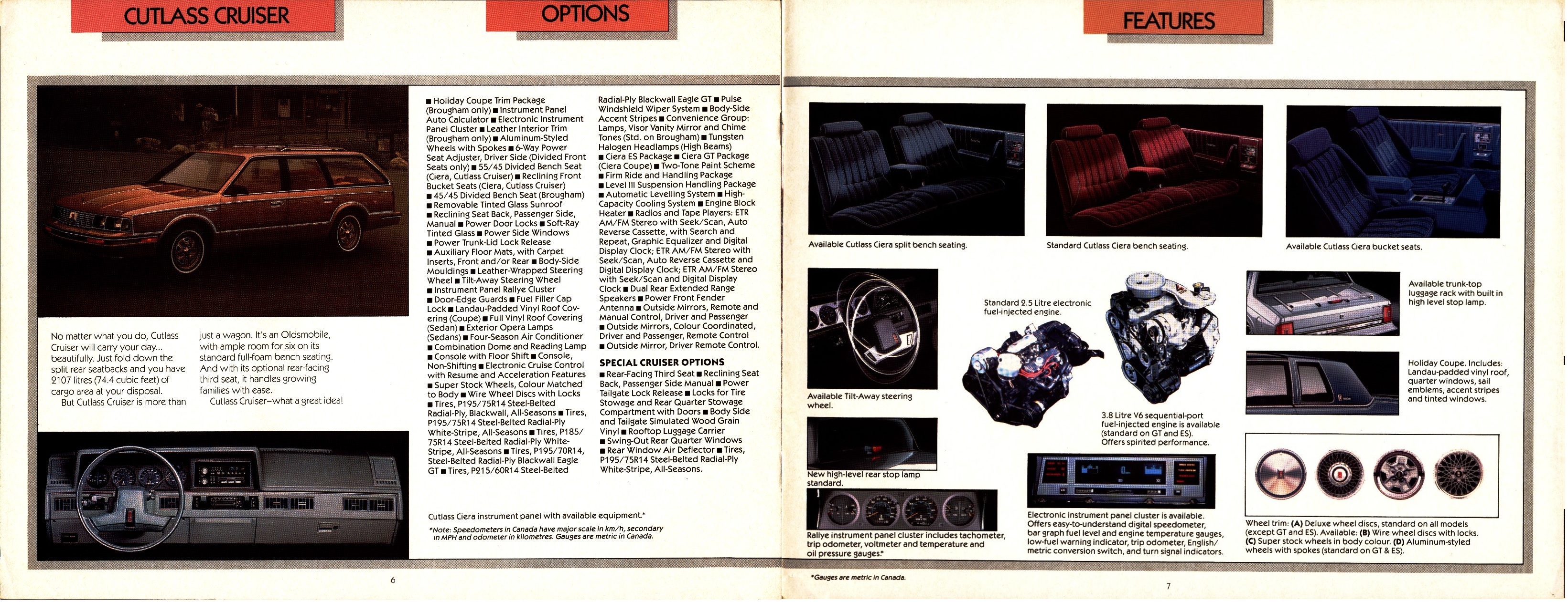 1986 Oldsmobile Cutlass Ciera  Brochure Canada 06-07