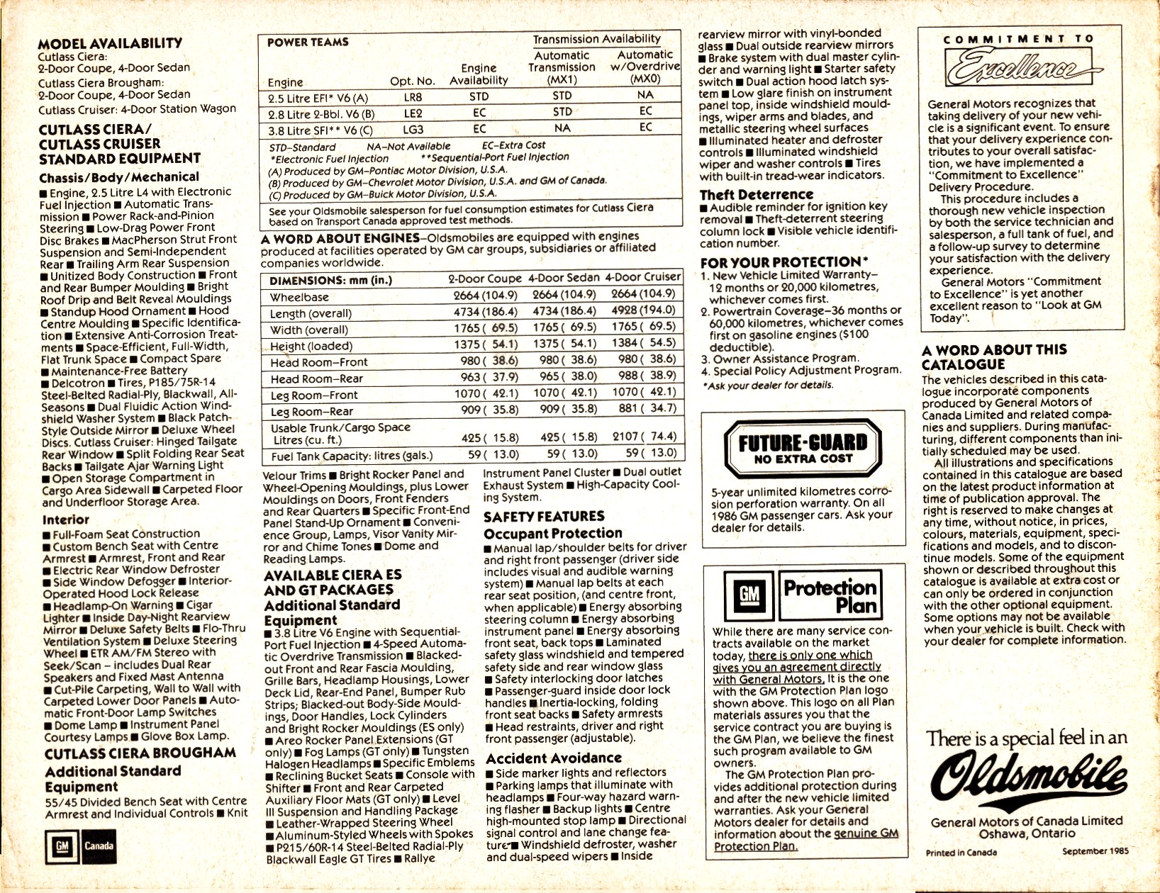 1986 Oldsmobile Cutlass Ciera  Brochure Canada 08