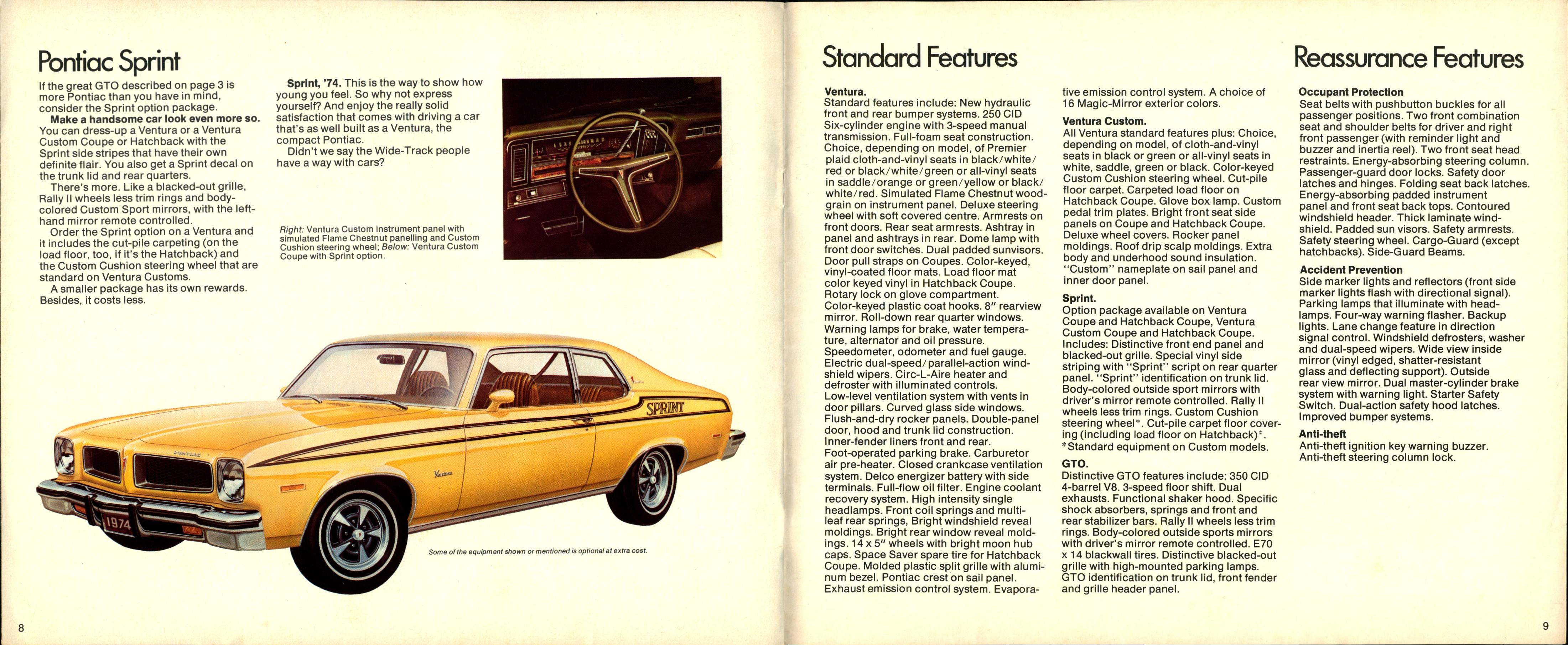 1974 Pontiac Ventura & GTO Brochure  (Cdn) 08-09