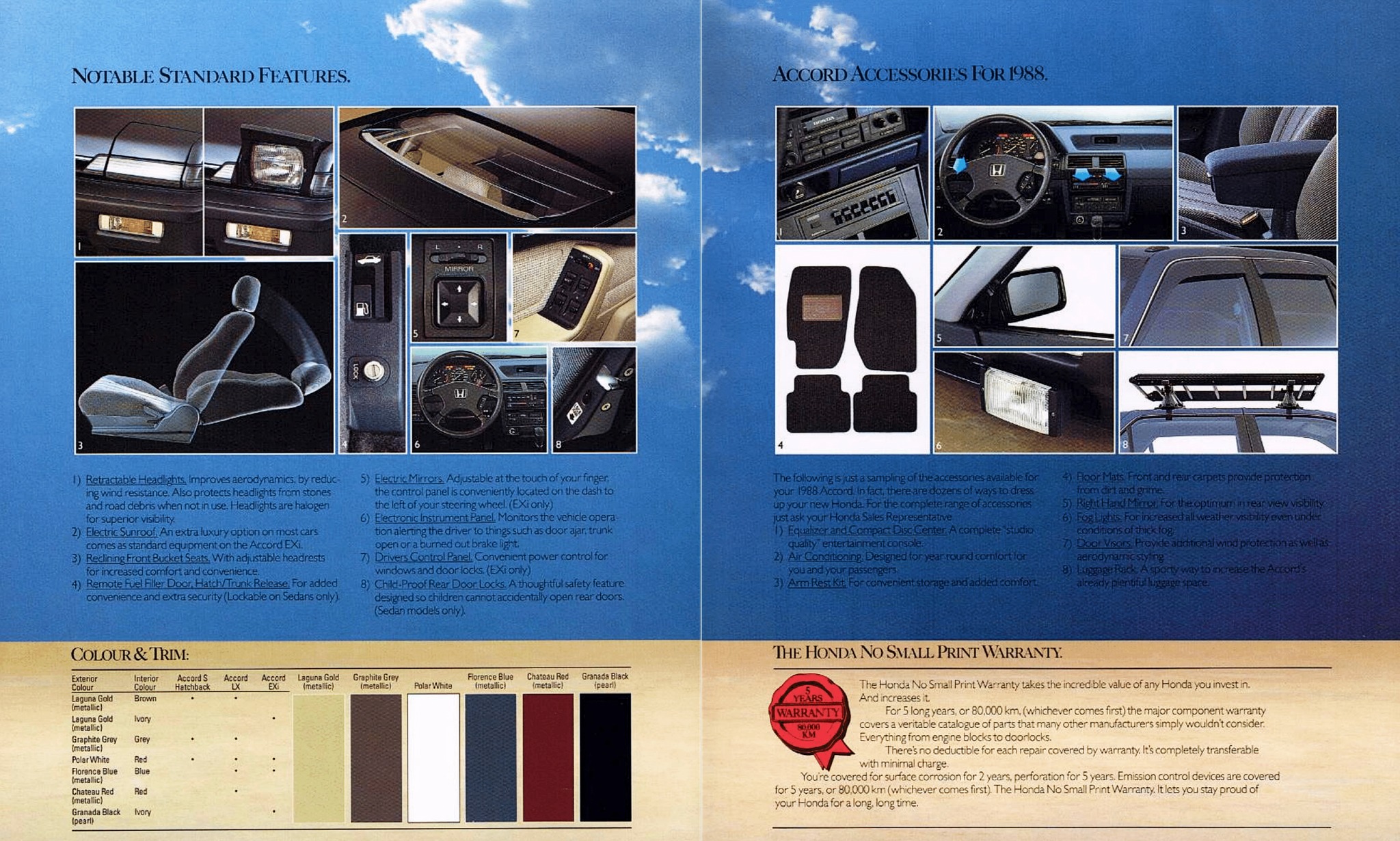 1988 Honda Accord Brochure (Cdn) 10-11