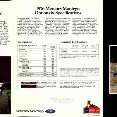 1976 Mercury Montego Foldout Canada 05-06-01