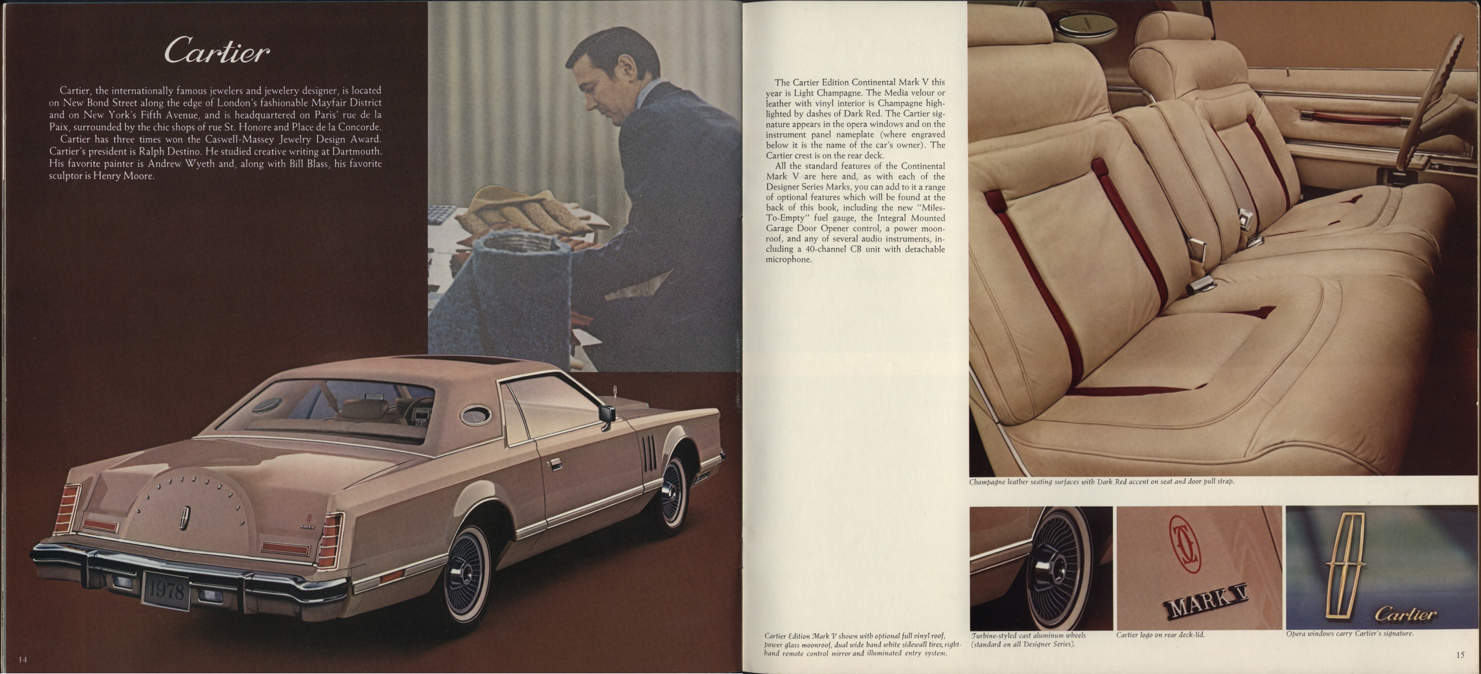 1978 Lincoln Continental Mark V Brochure 14-15