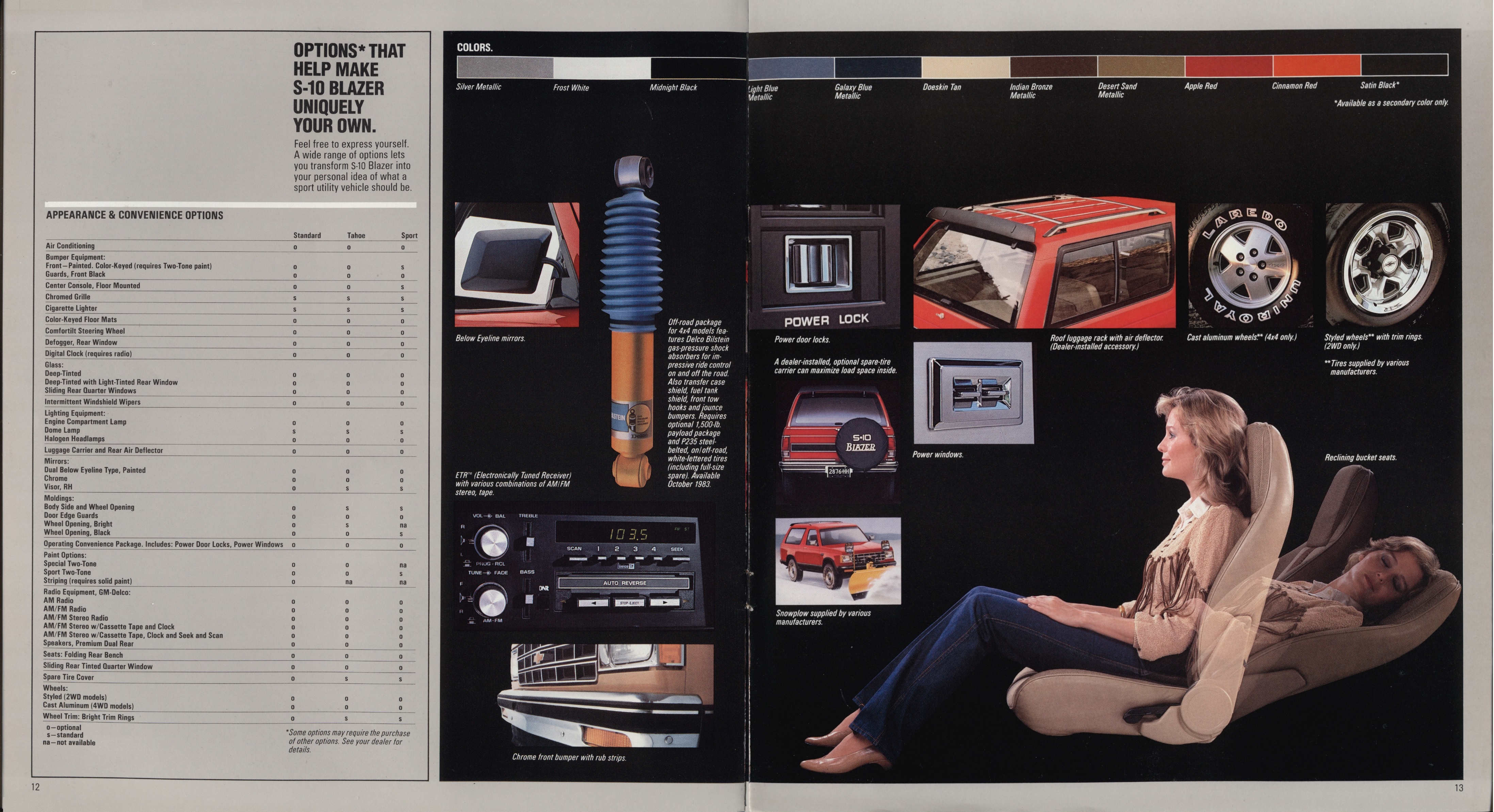 1984 Chevrolet S-10 Blazer Brochure 12-13
