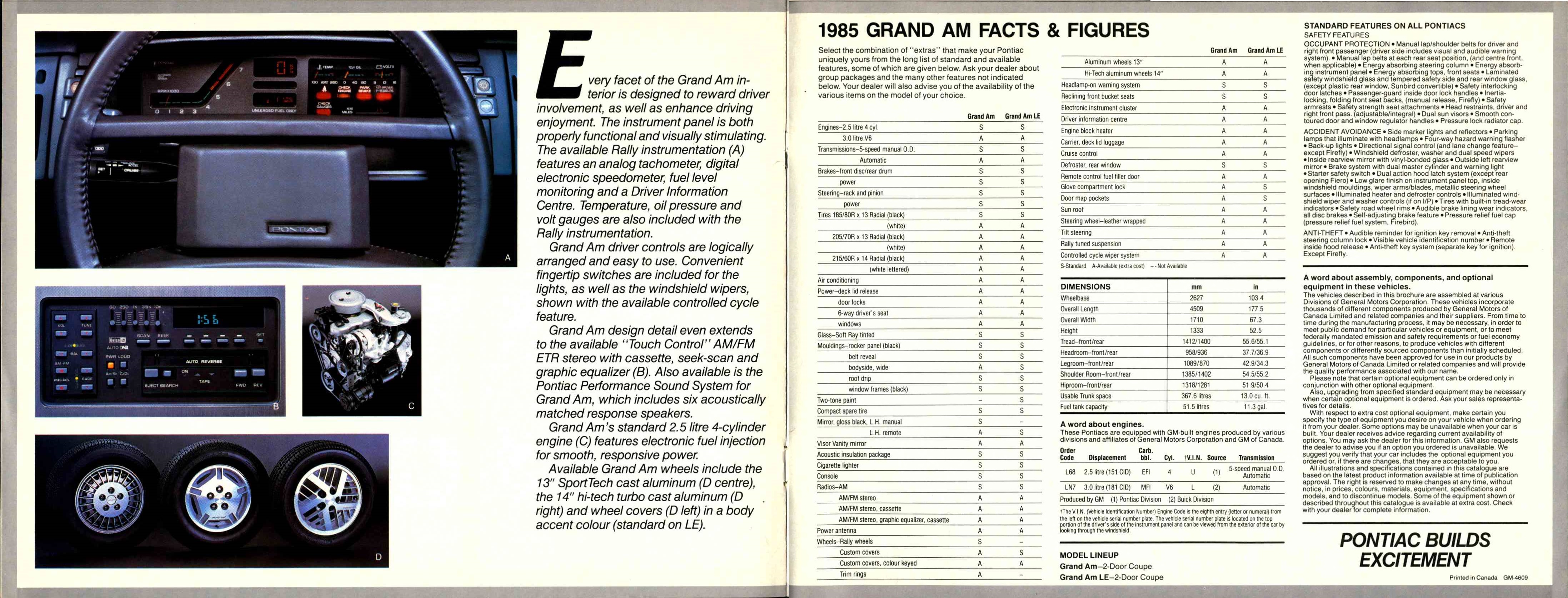 1985 Pontiac Grand Am Brochure Canada 06-07
