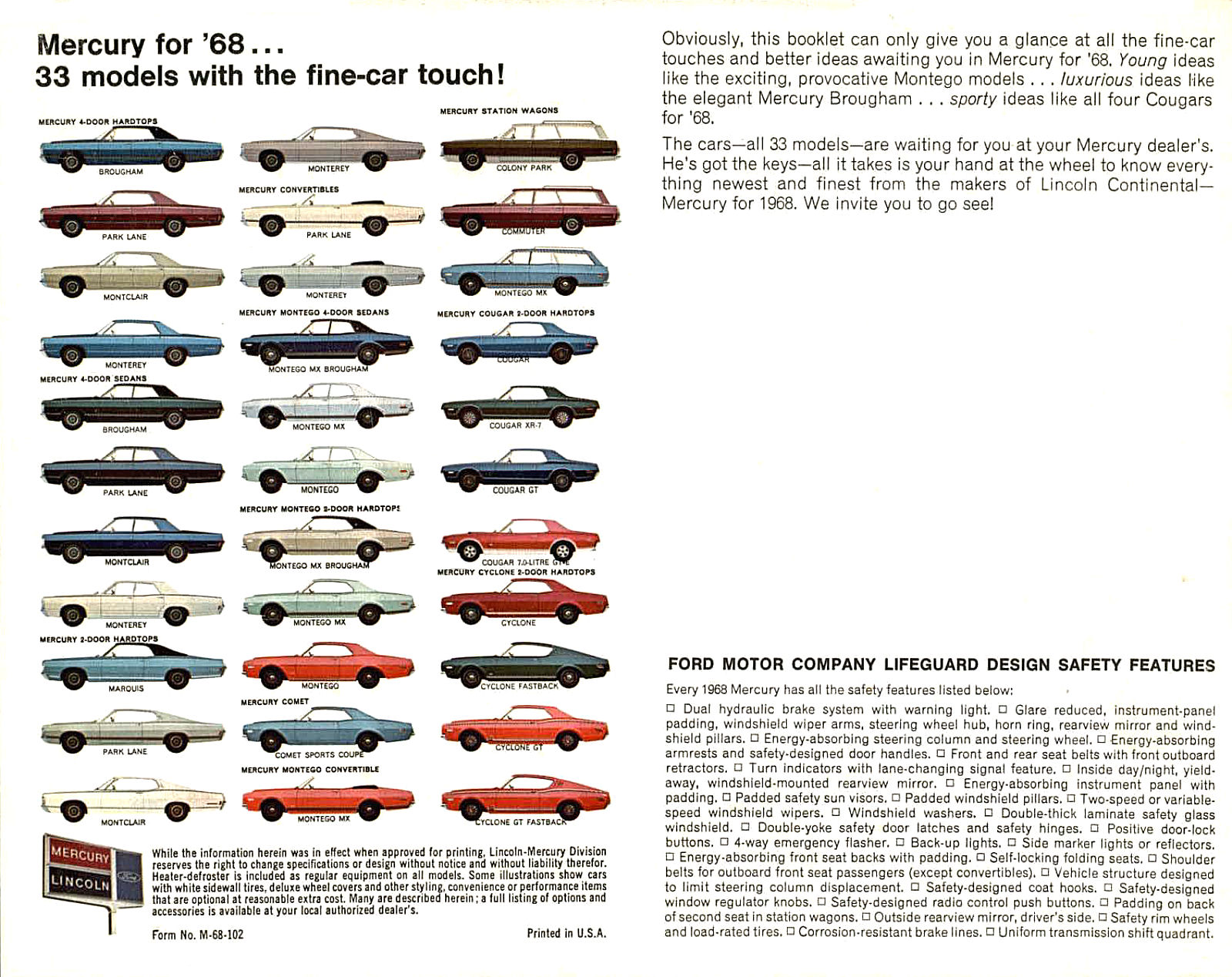 1968 Mercury Line Booklet-20