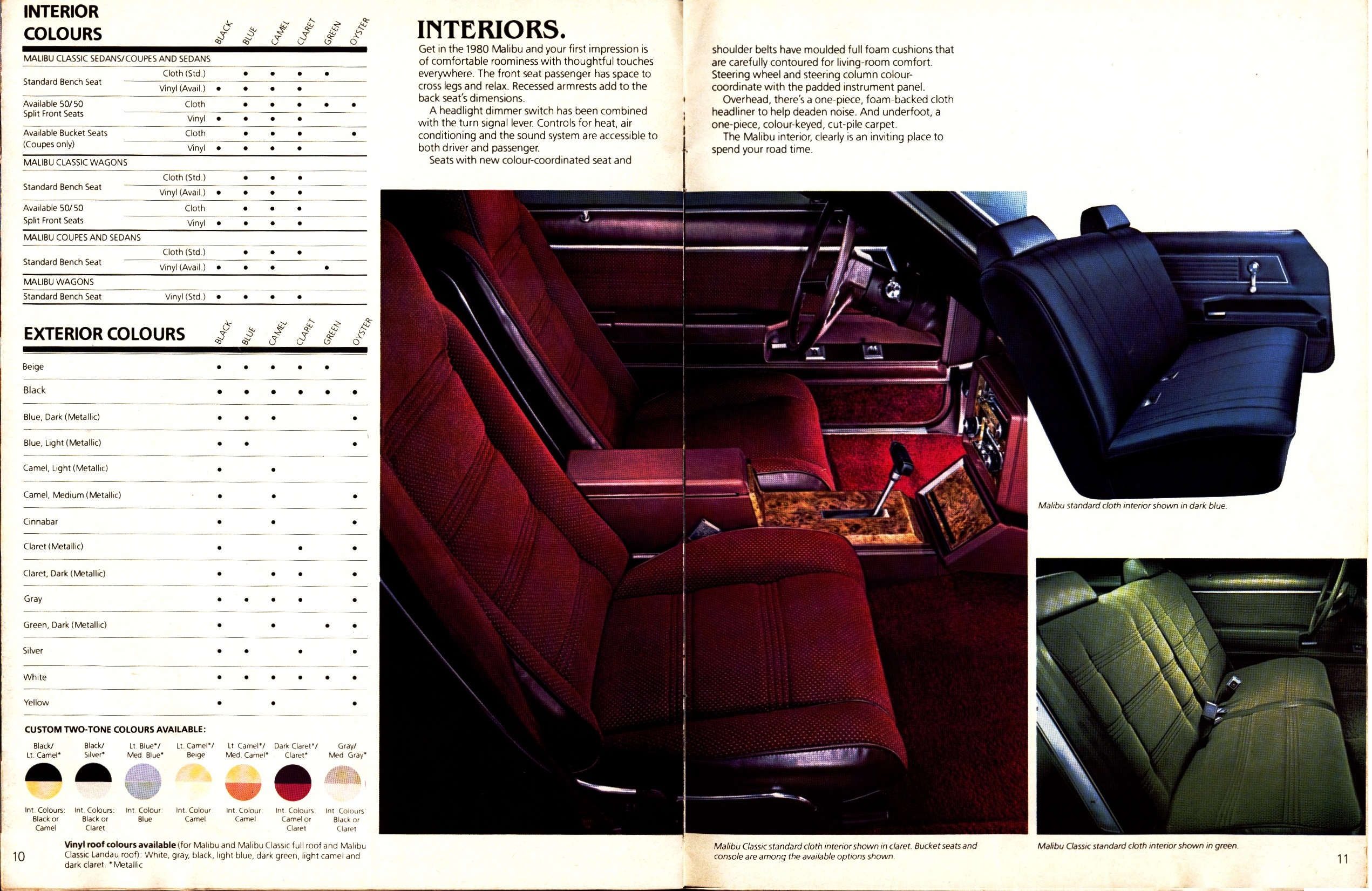 1980 Chevrolet Malibu Brochure Canada 10-11