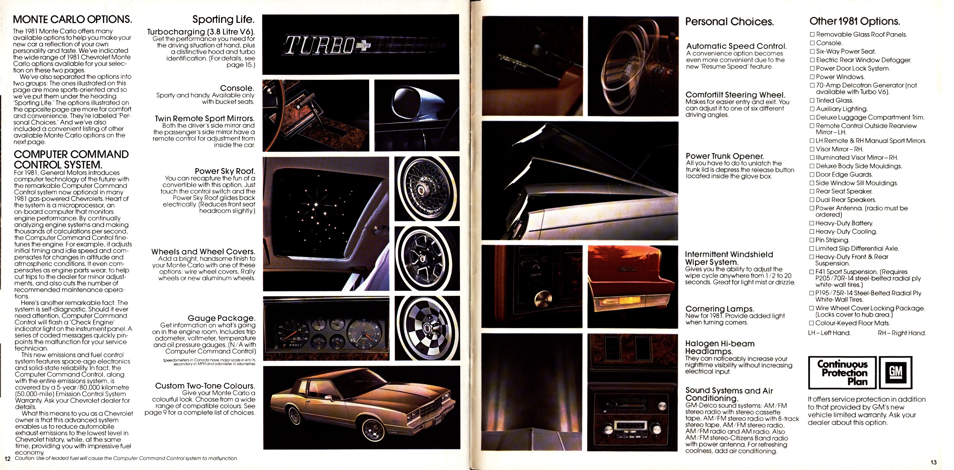 1981 Chevrolet Monte Carlo Brochure Canada 12-13