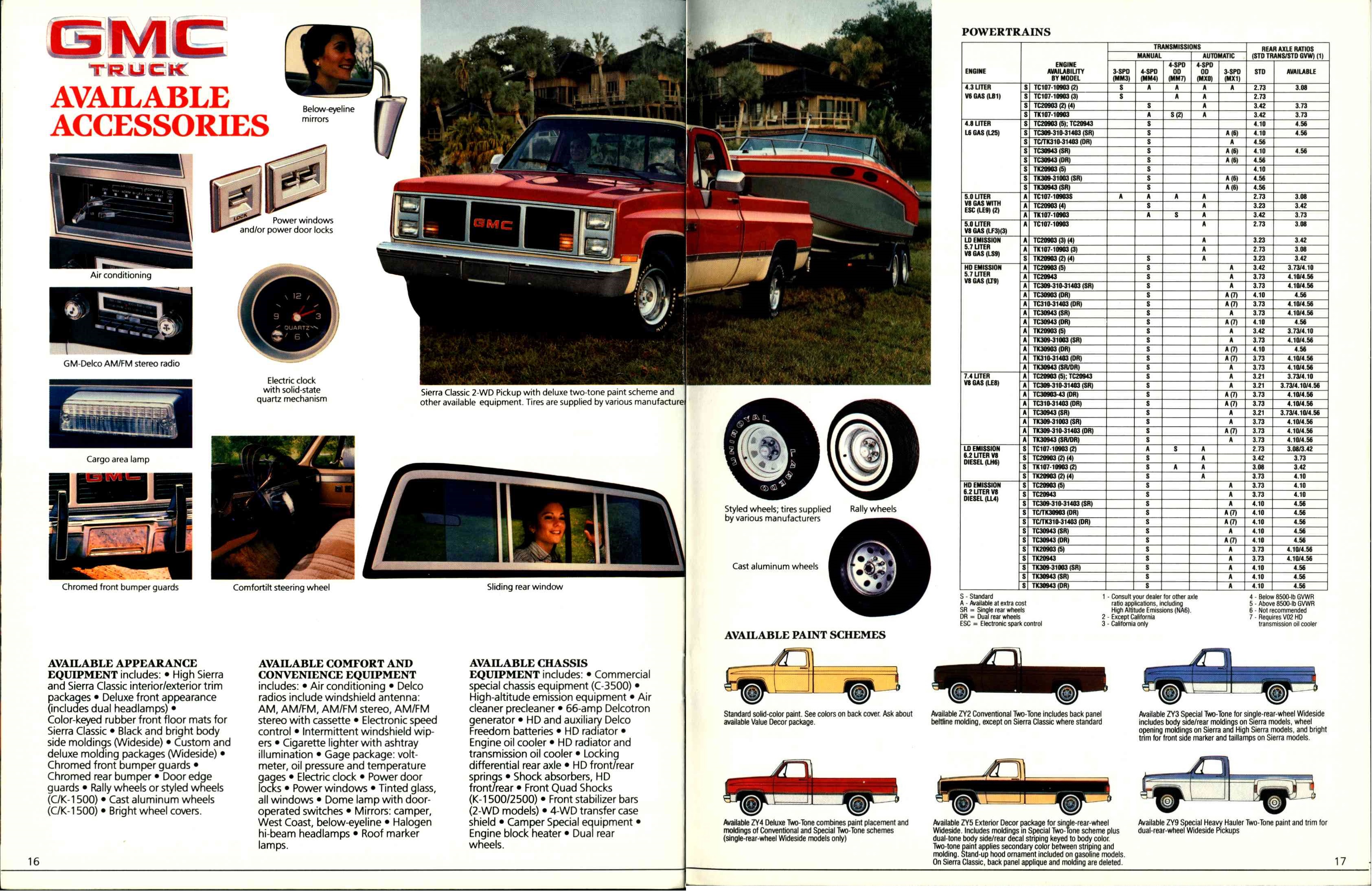 1986 GMC Full Size Pickups Brochure Canada 16-17