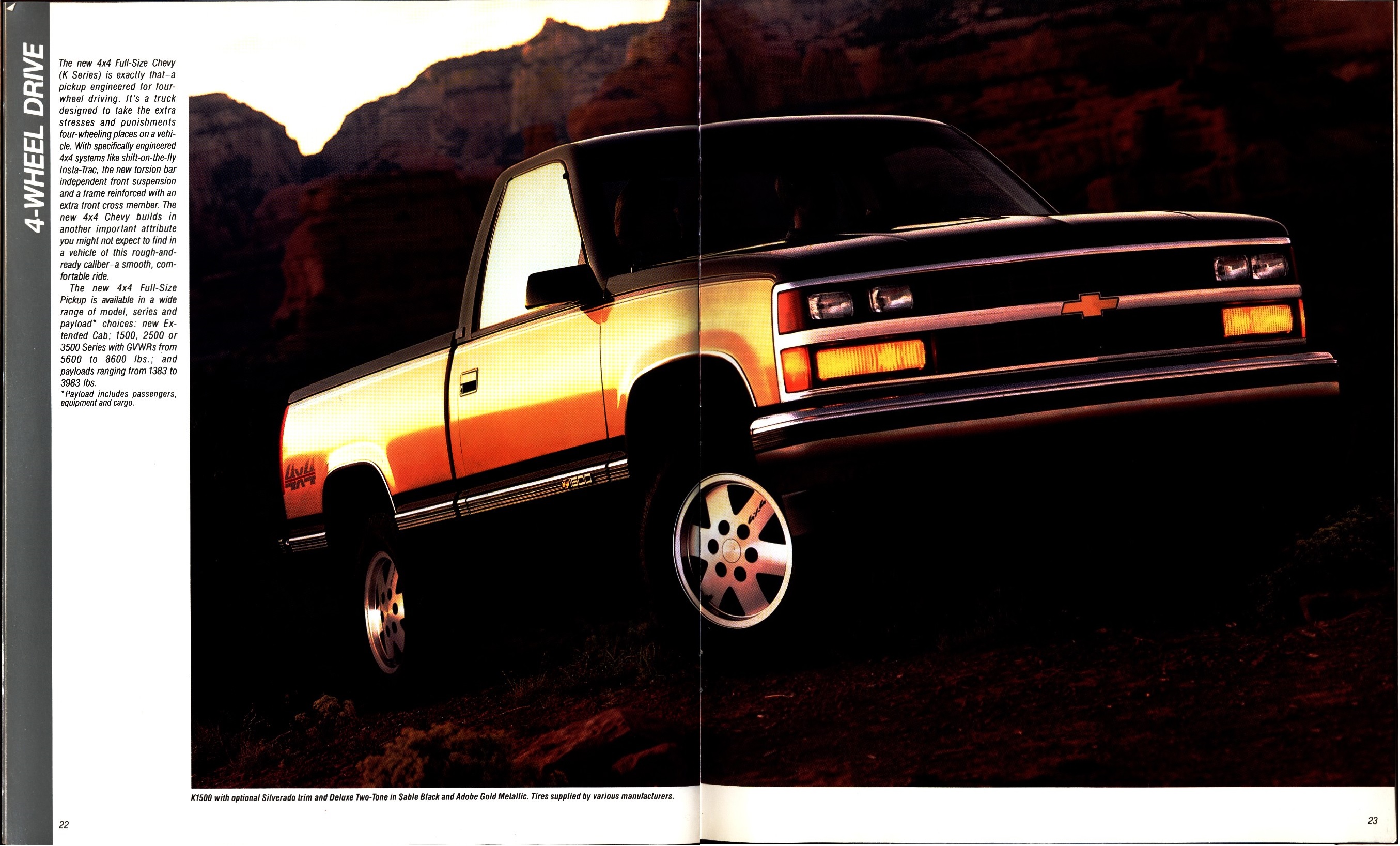1988 Chevrolet Full Size Pickup Brochure (Rev) 22-23