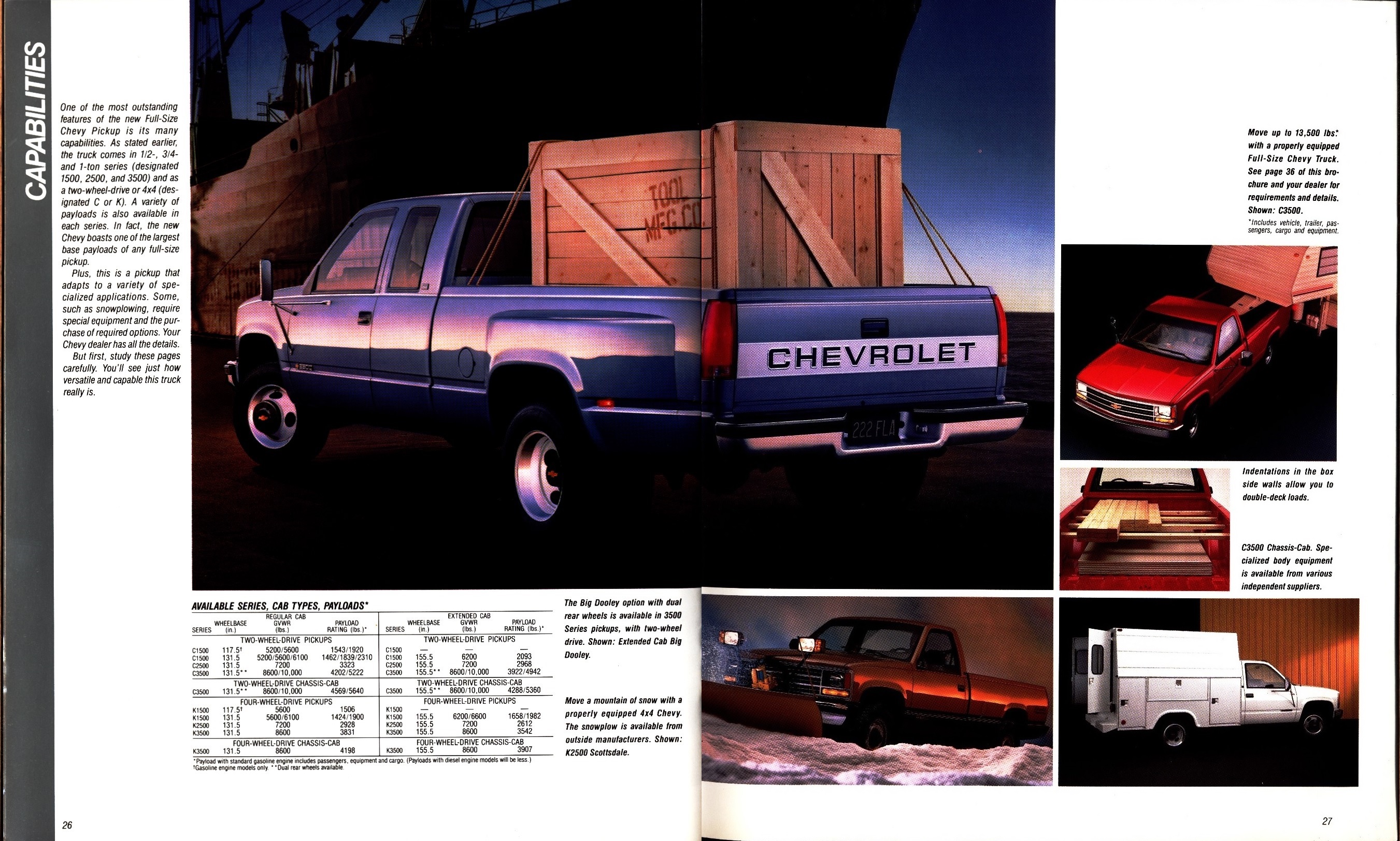 1988 Chevrolet Full Size Pickup Brochure (Rev) 26-27