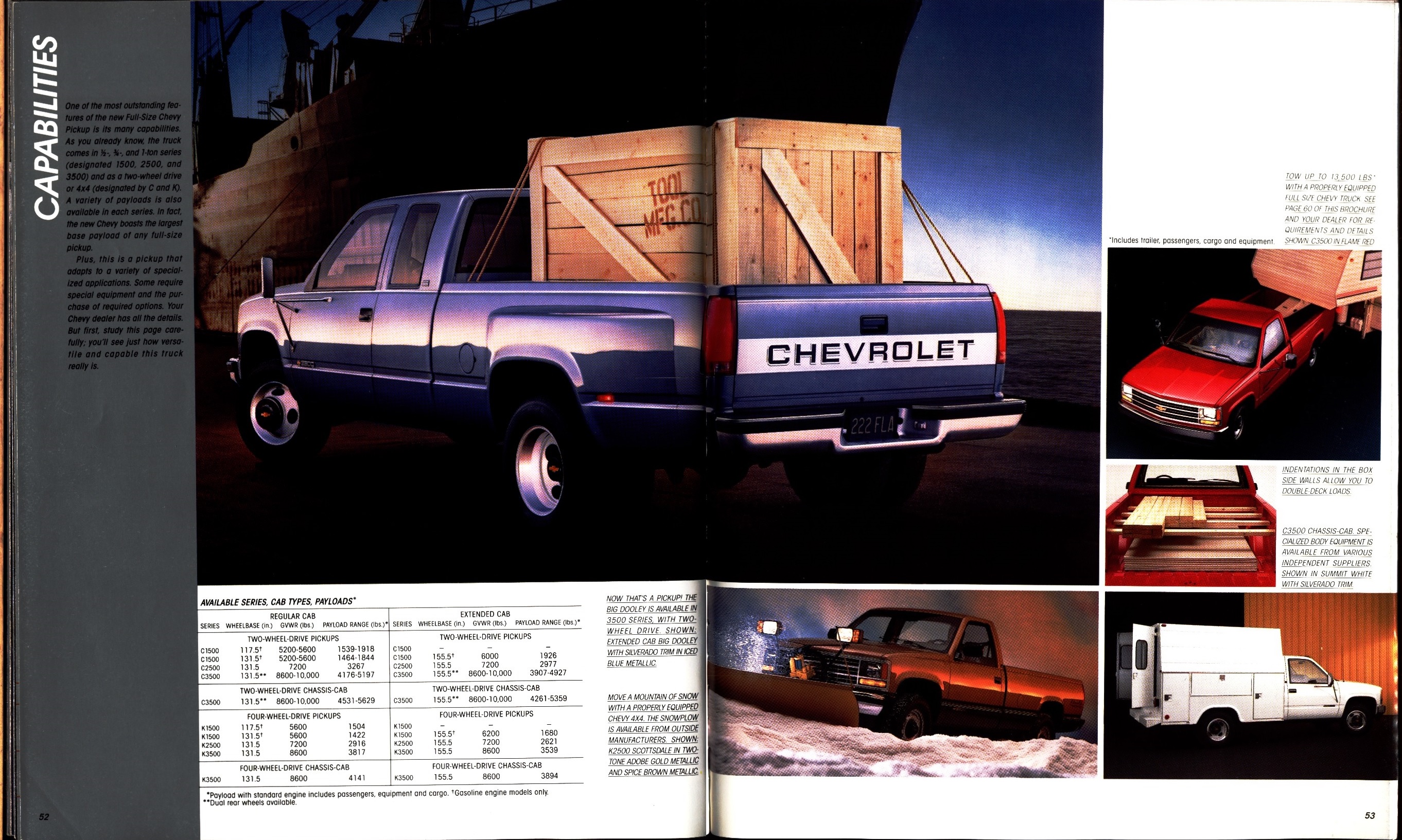1988 Chevrolet Full Size Pickup Brochure 52-53