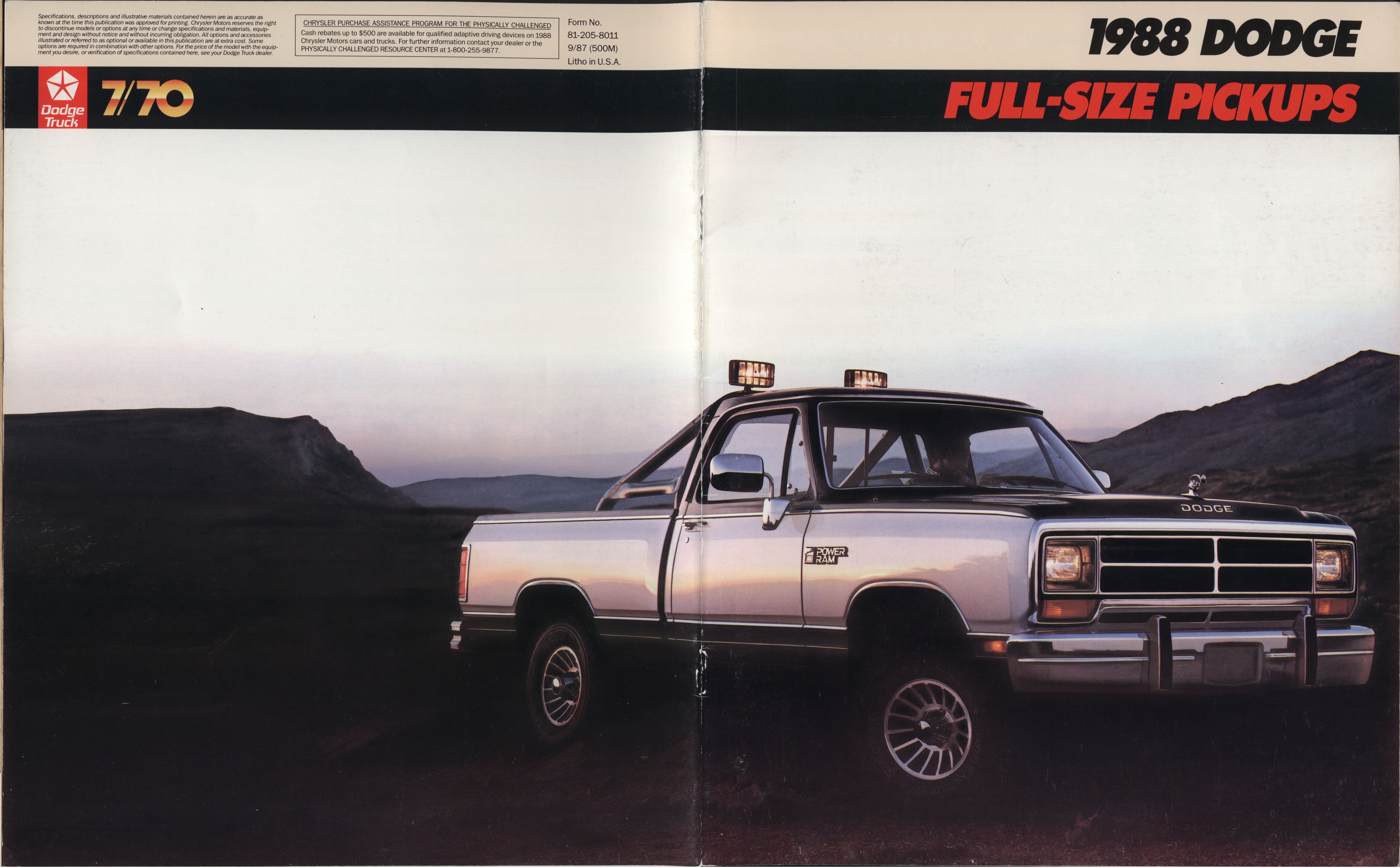 1988 Dodge Full-Size Pickups Brochure 16-01