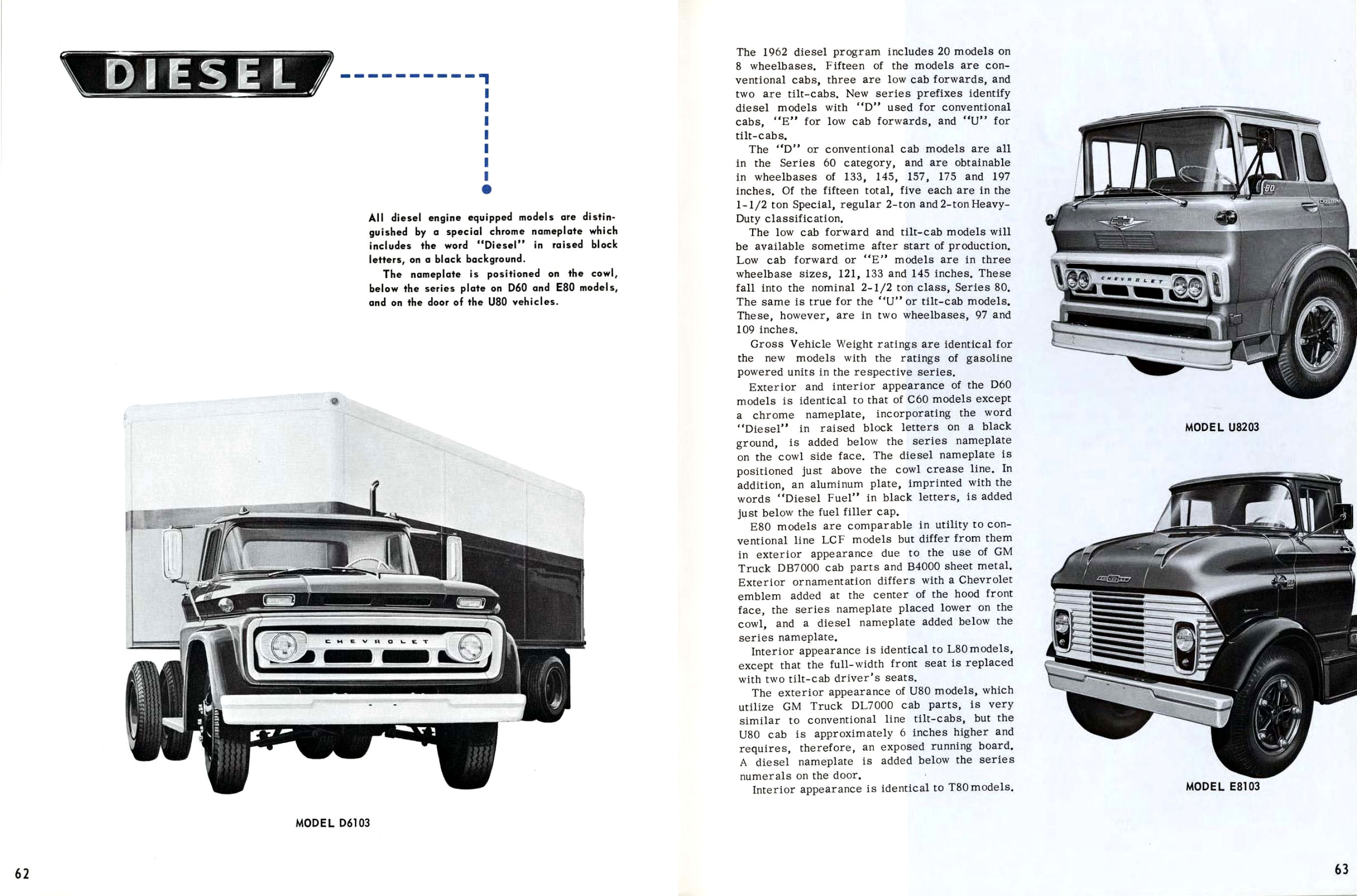 1962 Chevrolet Truck Engineering Features-62-63
