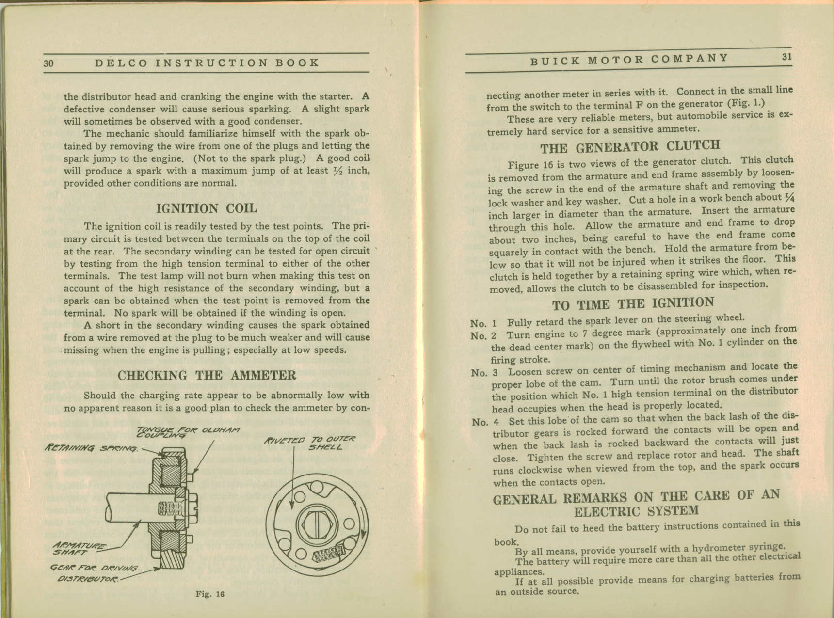 1916 Buick Delco Instruction Book-30-31