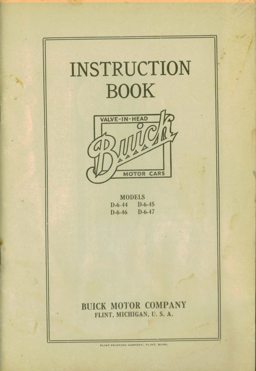 1916 Buick D-44  D-45 Instruction Book-01
