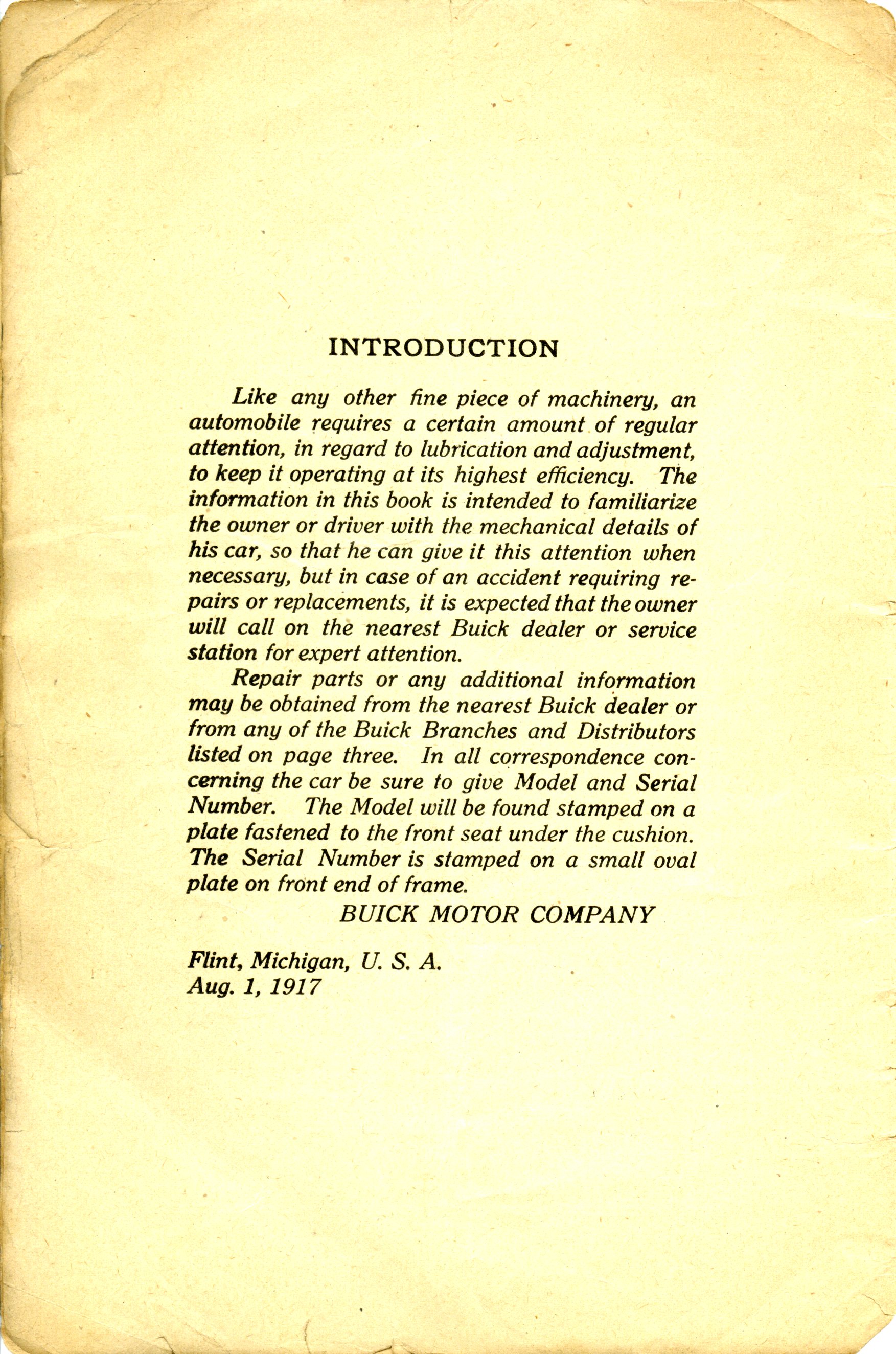 1918 Buick Instruction Book-4 Cyl-02
