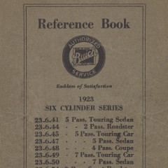 1923 Buick 6 cyl Reference Book-00