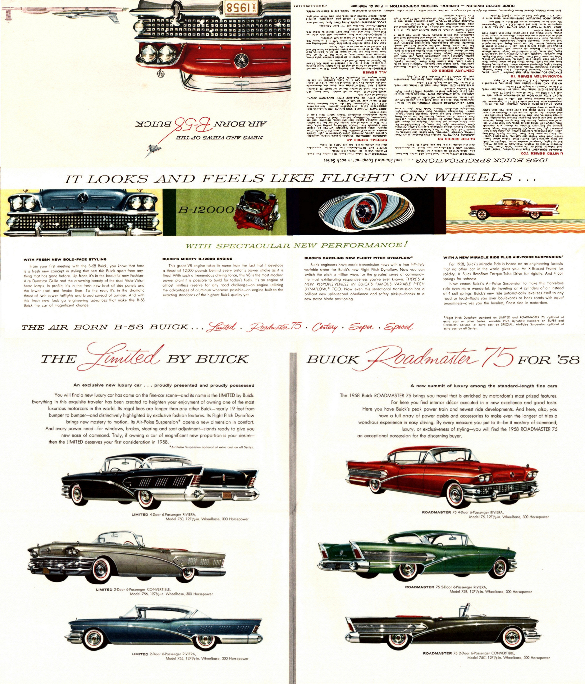 1958 Buiick Full Line Foldout Rev-Side A
