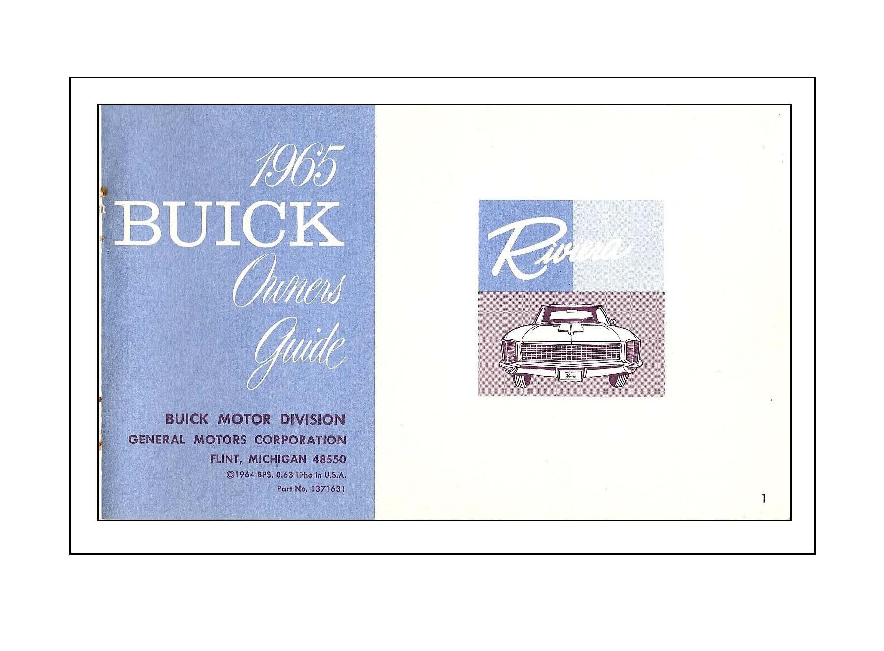 1965 Buick Riviera Owners Guide-01