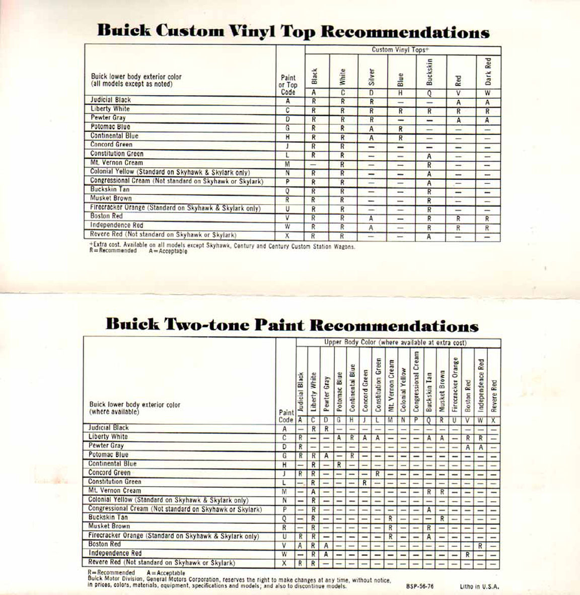 1976 Buick Exterior Colors Chart-05-06