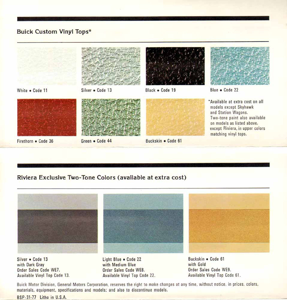1977 Buick Exterior Colors Chart-05-06