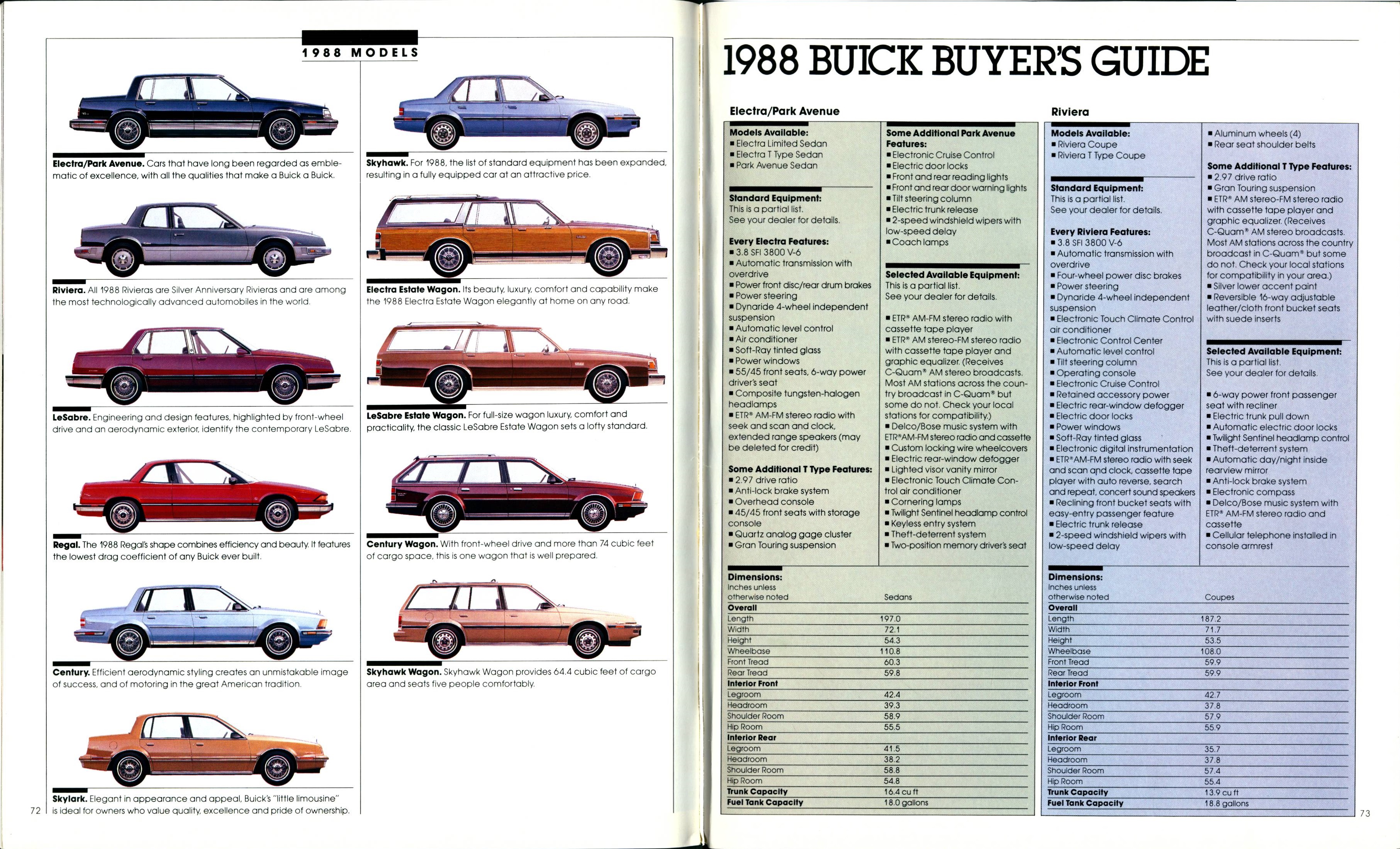 1988 Buick Full Line Prestige  Brochure-72-73