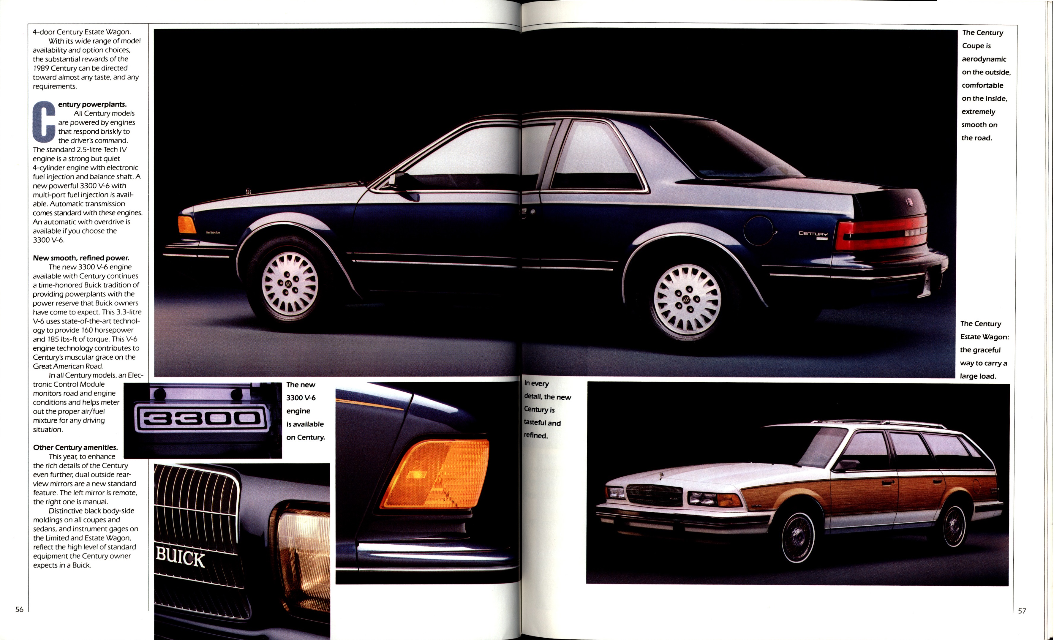 1989 Buick Full Line Prestige  Brochure 56-57