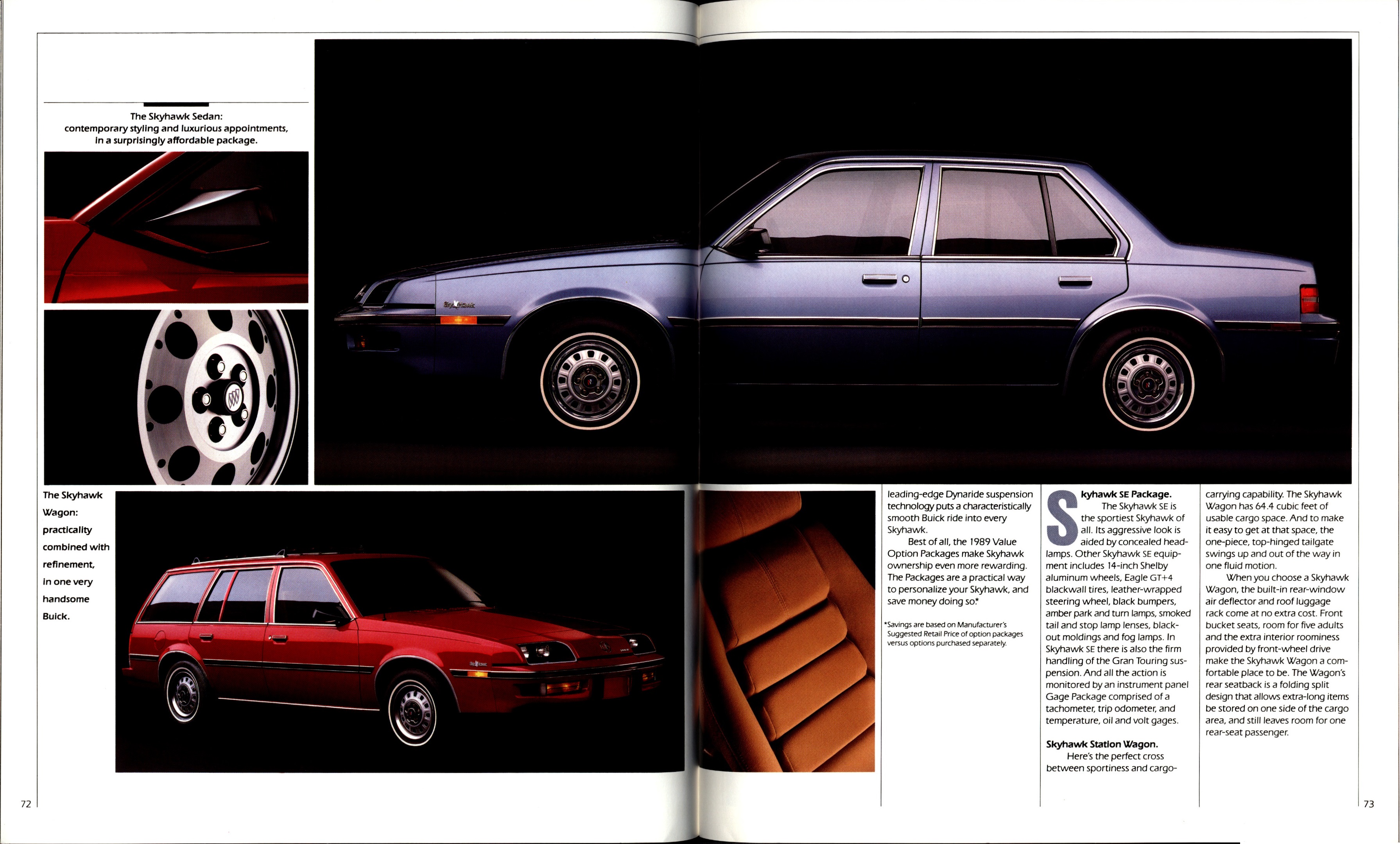 1989 Buick Full Line Prestige  Brochure 72-73