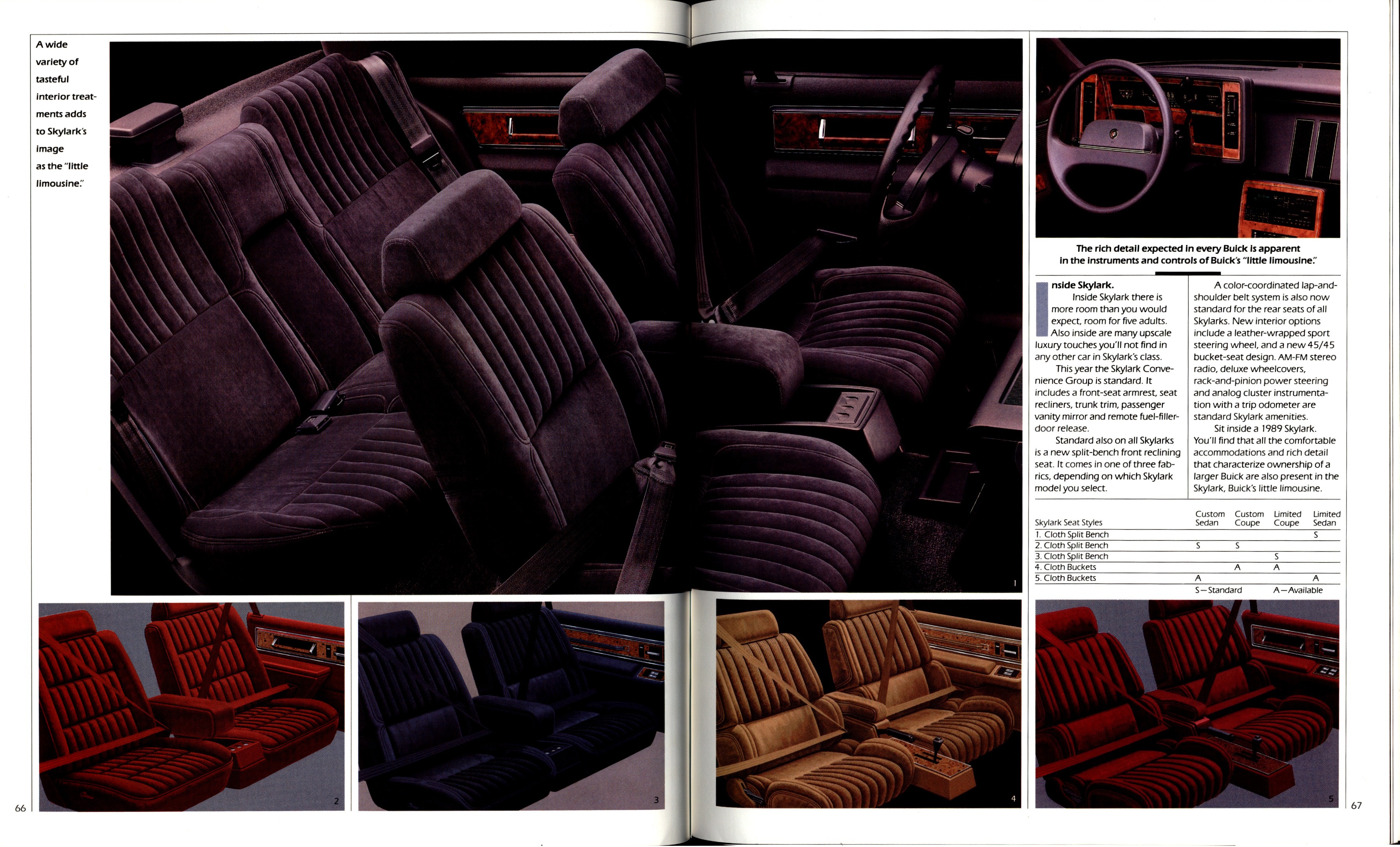 1989 Buick Full Line Prestige Brochure 66-67