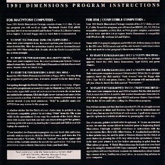 1991 Buick Dimensions Mailer with Disk-11