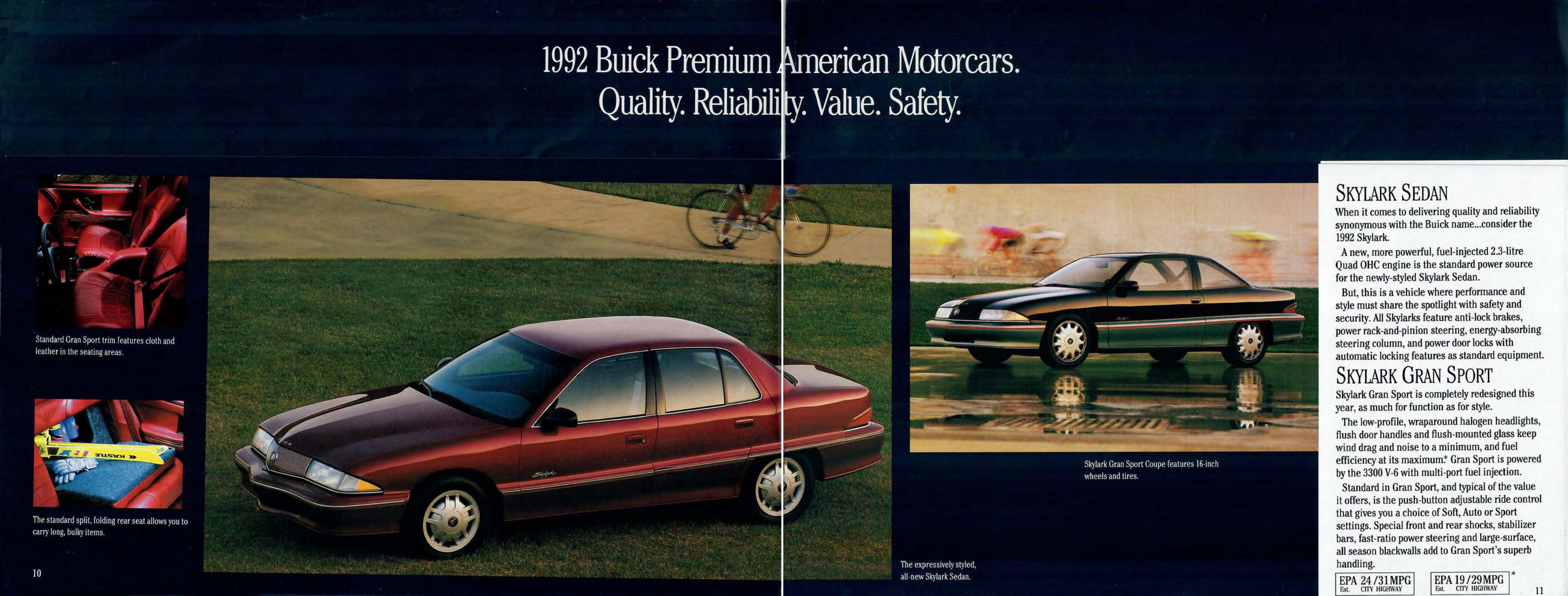 1992 Buick Full Line Handout-10-11