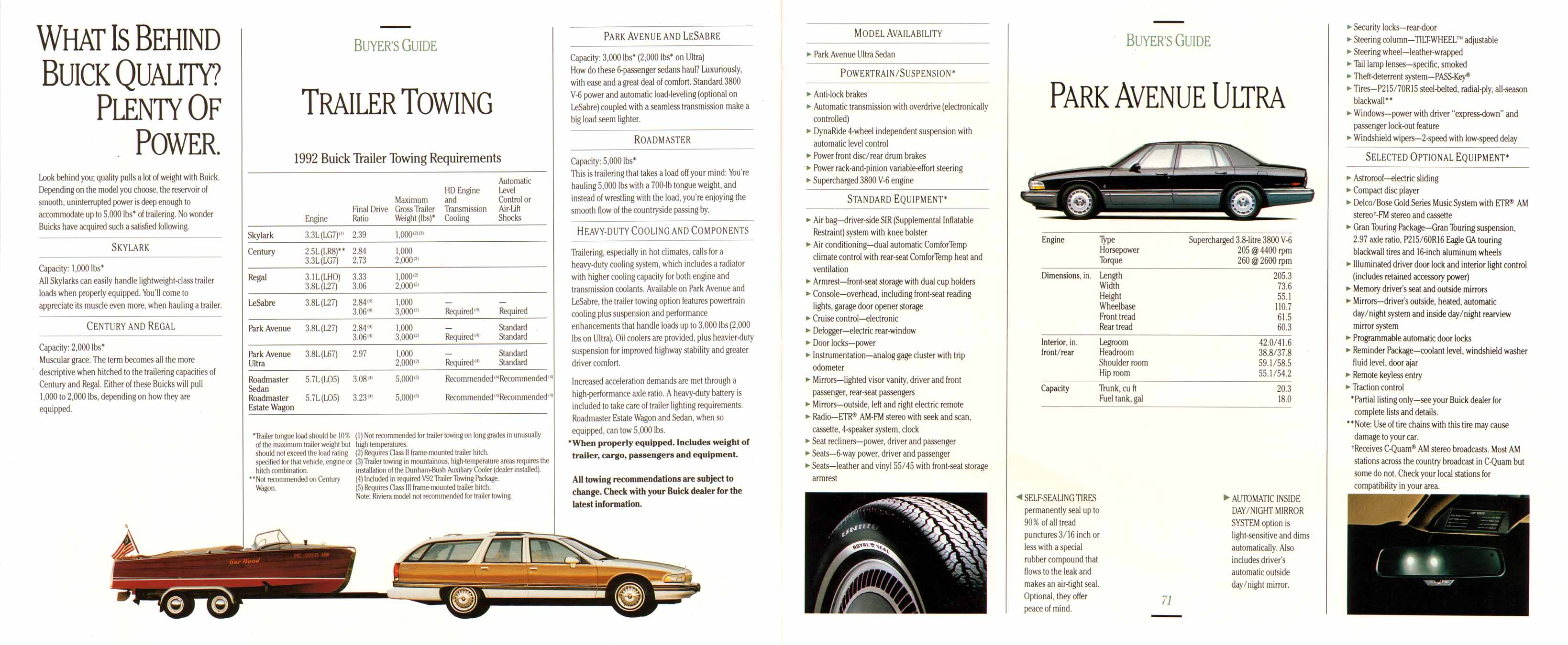 1992 Buick Full Line Prestige-70-71