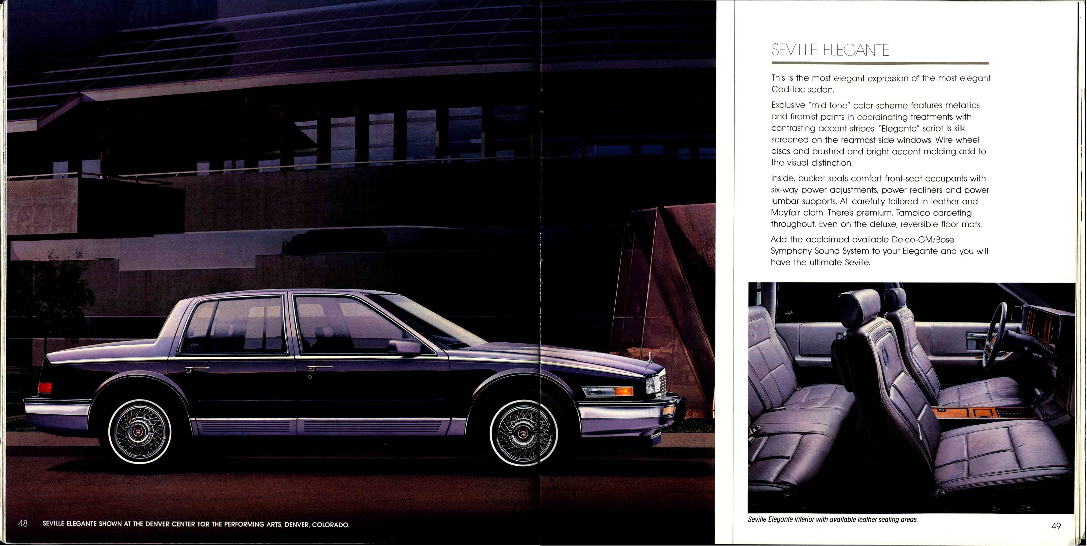 1987 Cadillac Full Line Prestige Brochure 48-49