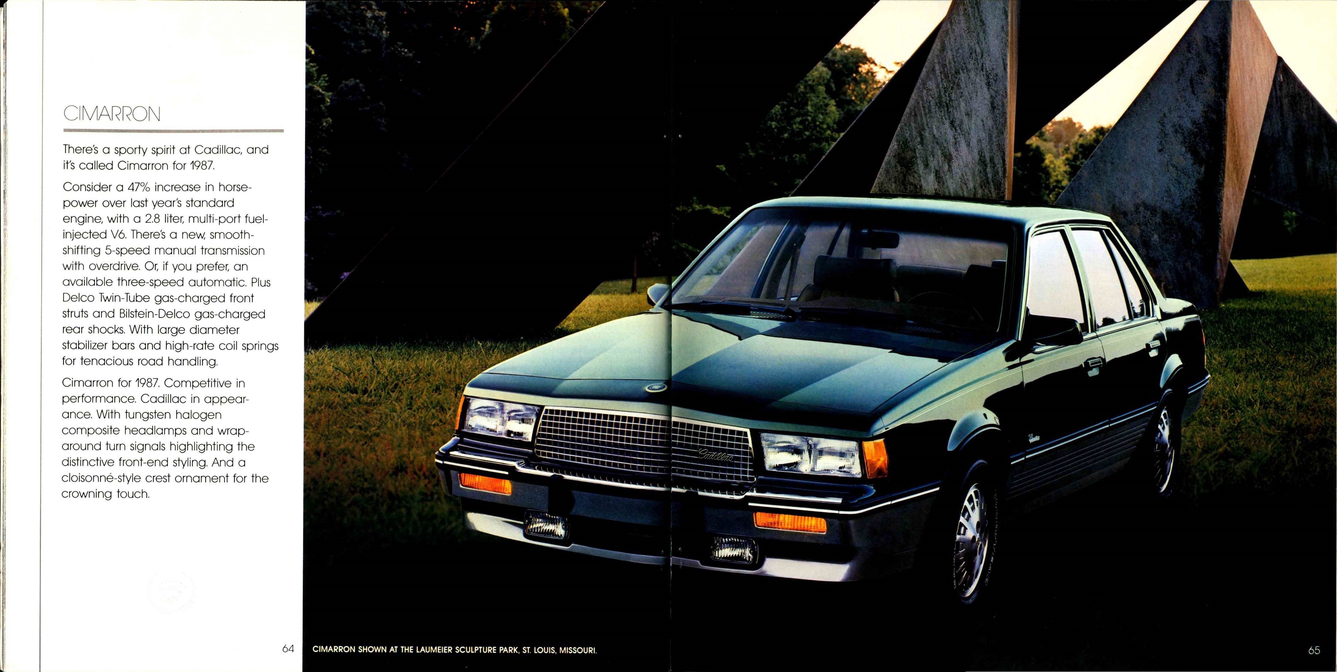 1987 Cadillac Full Line Prestige Brochure 64-65