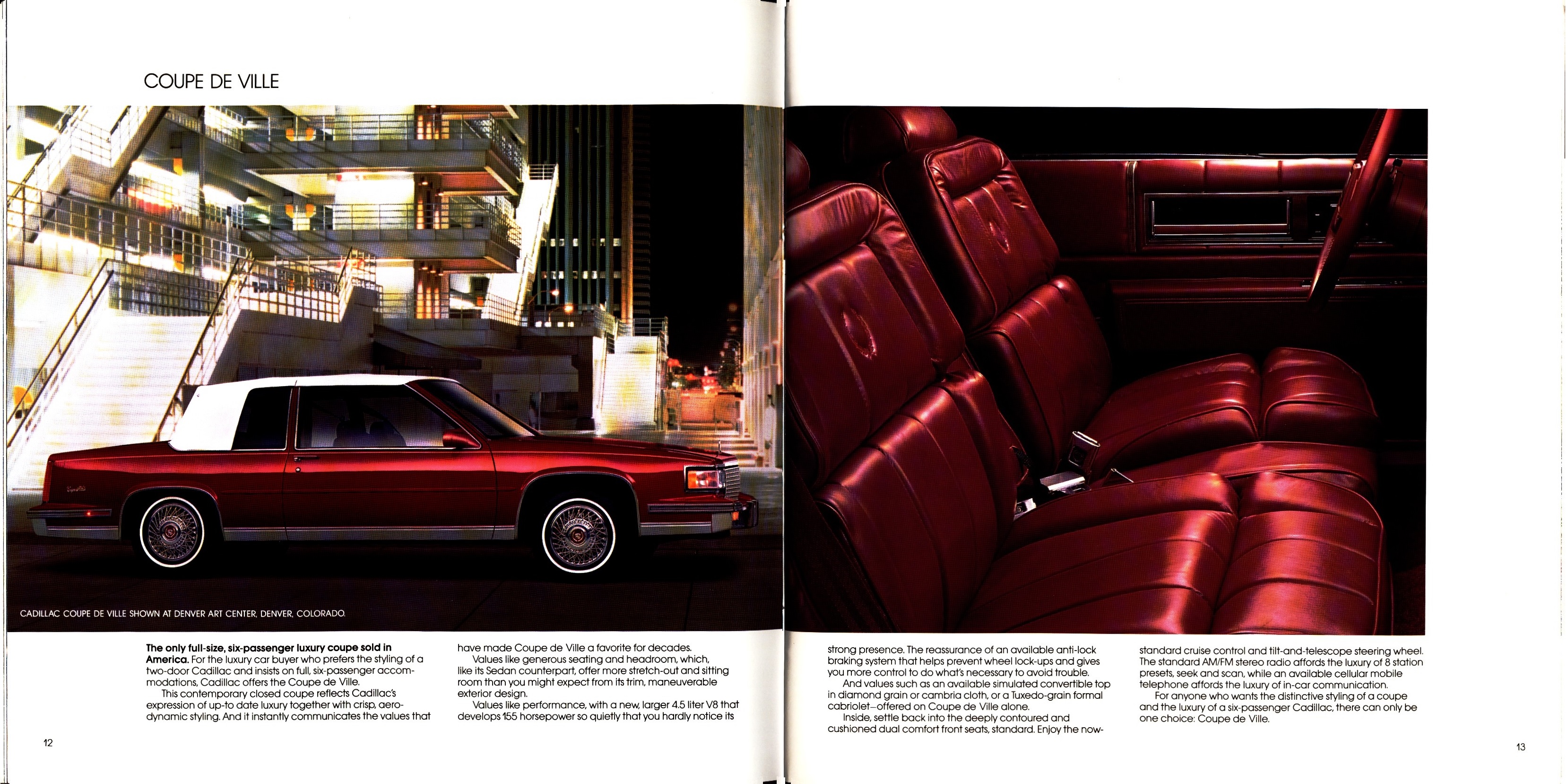 1988 Cadillac Full Line Prestige Brochure 12-13
