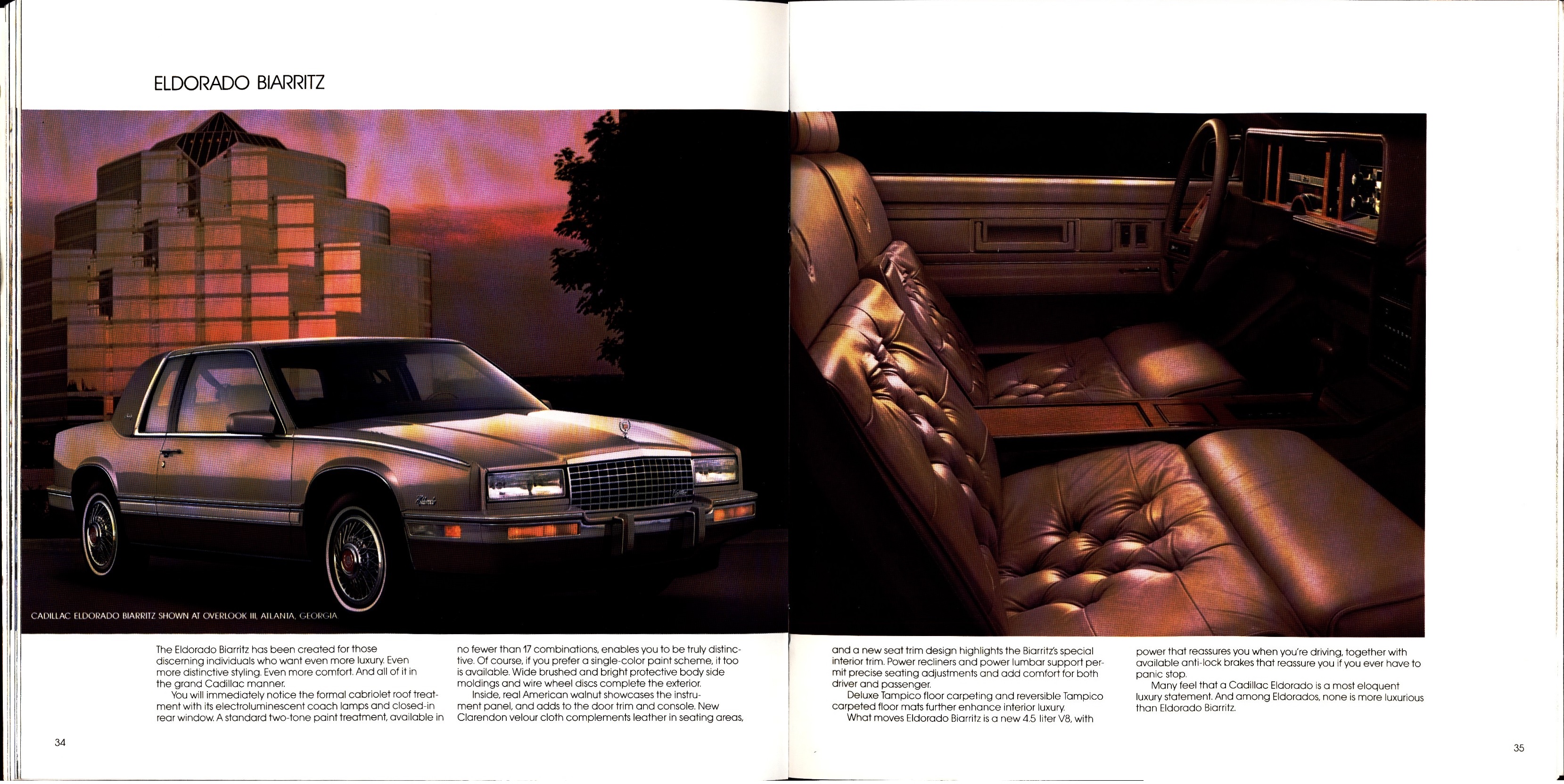 1988 Cadillac Full Line Prestige Brochure 34-35