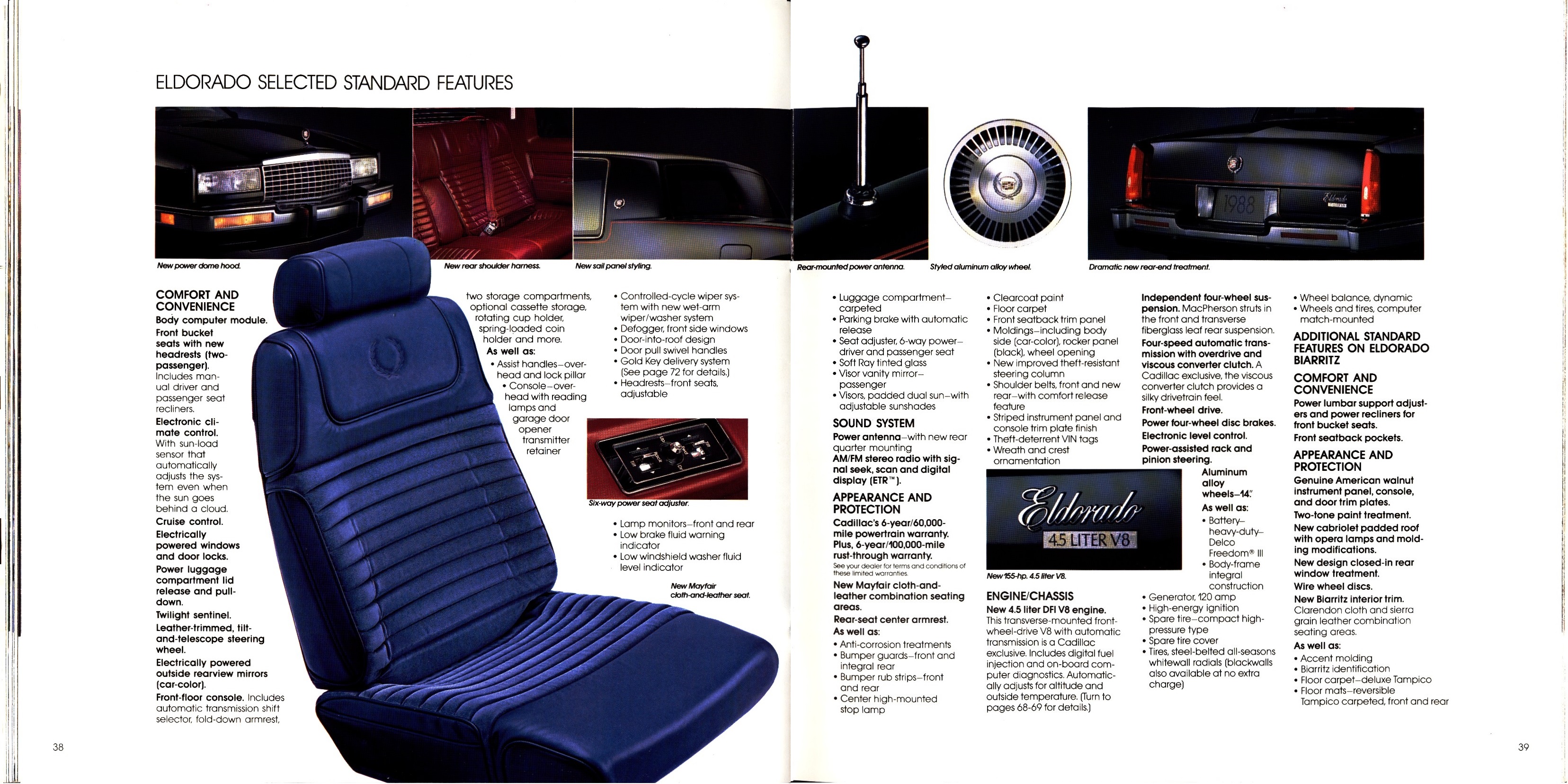 1988 Cadillac Full Line Prestige Brochure 38-39