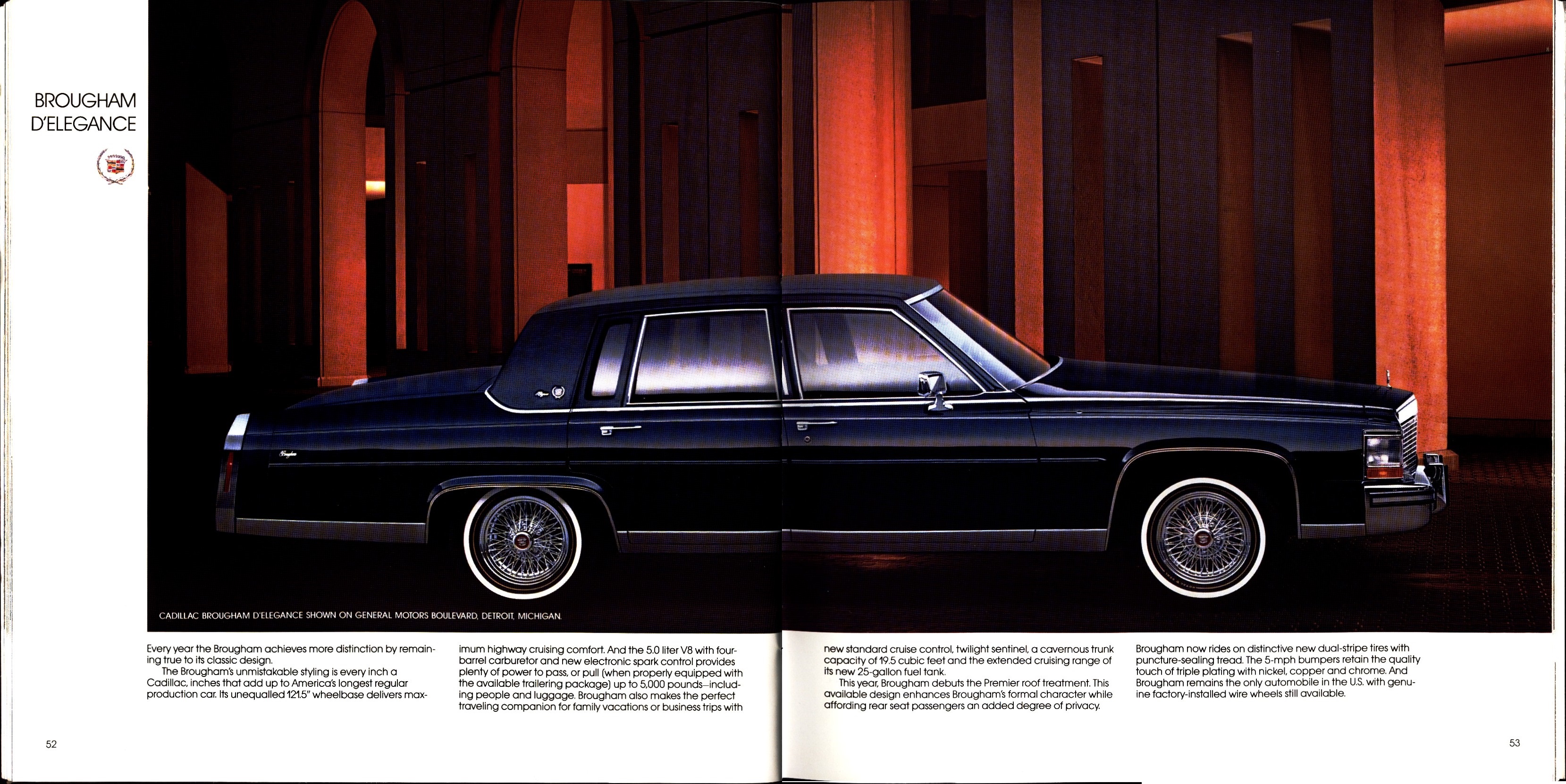1988 Cadillac Full Line Prestige Brochure 52-53